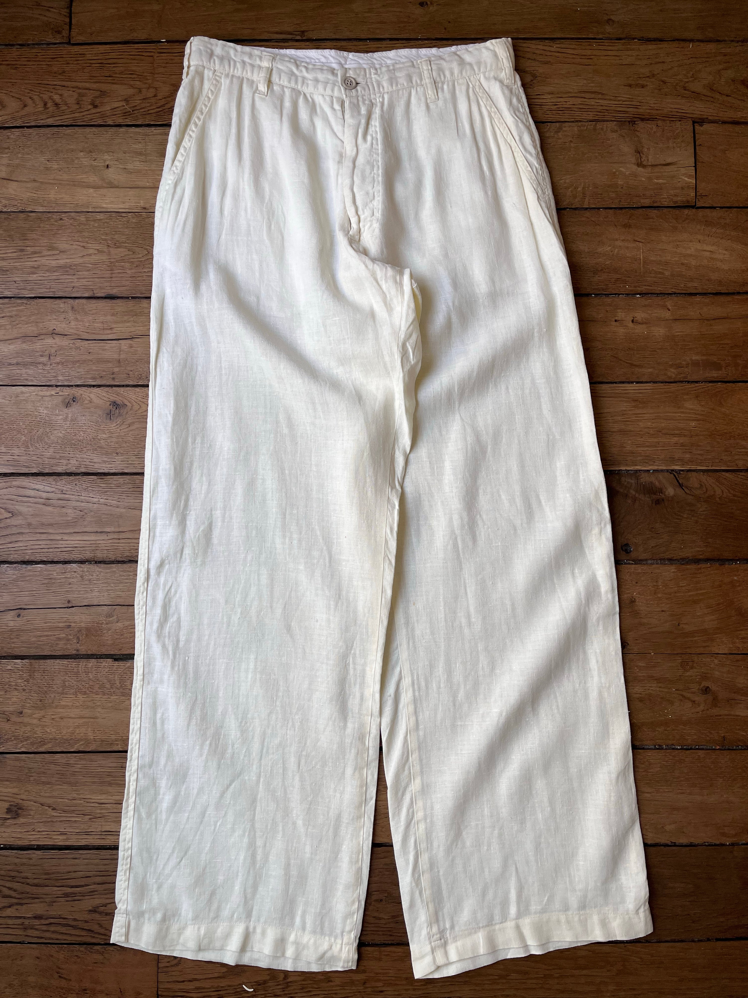 1990's Vintage Armani Jeans Linen Pants (IT 46)