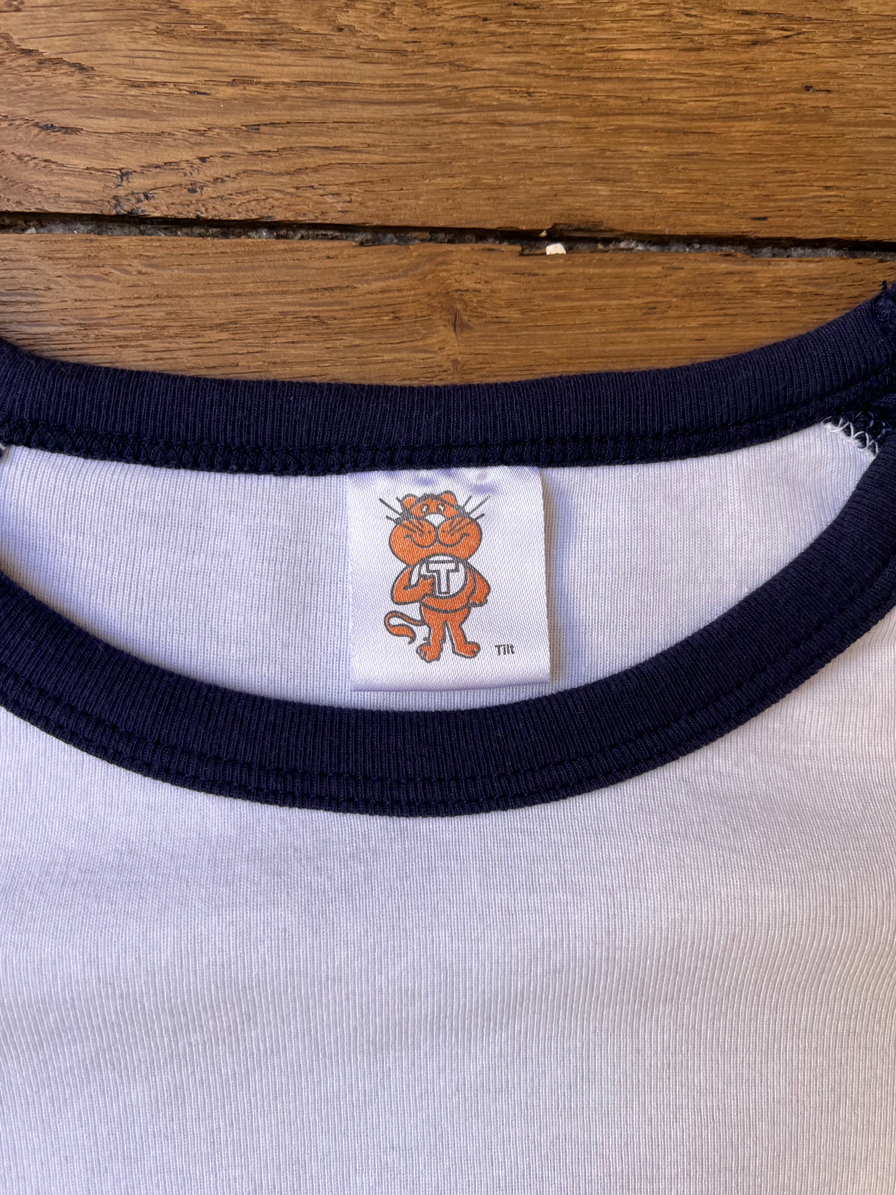 1990s French Vintage Lycée Technique La Réunion St Denis Tilt T-shirt (M)
