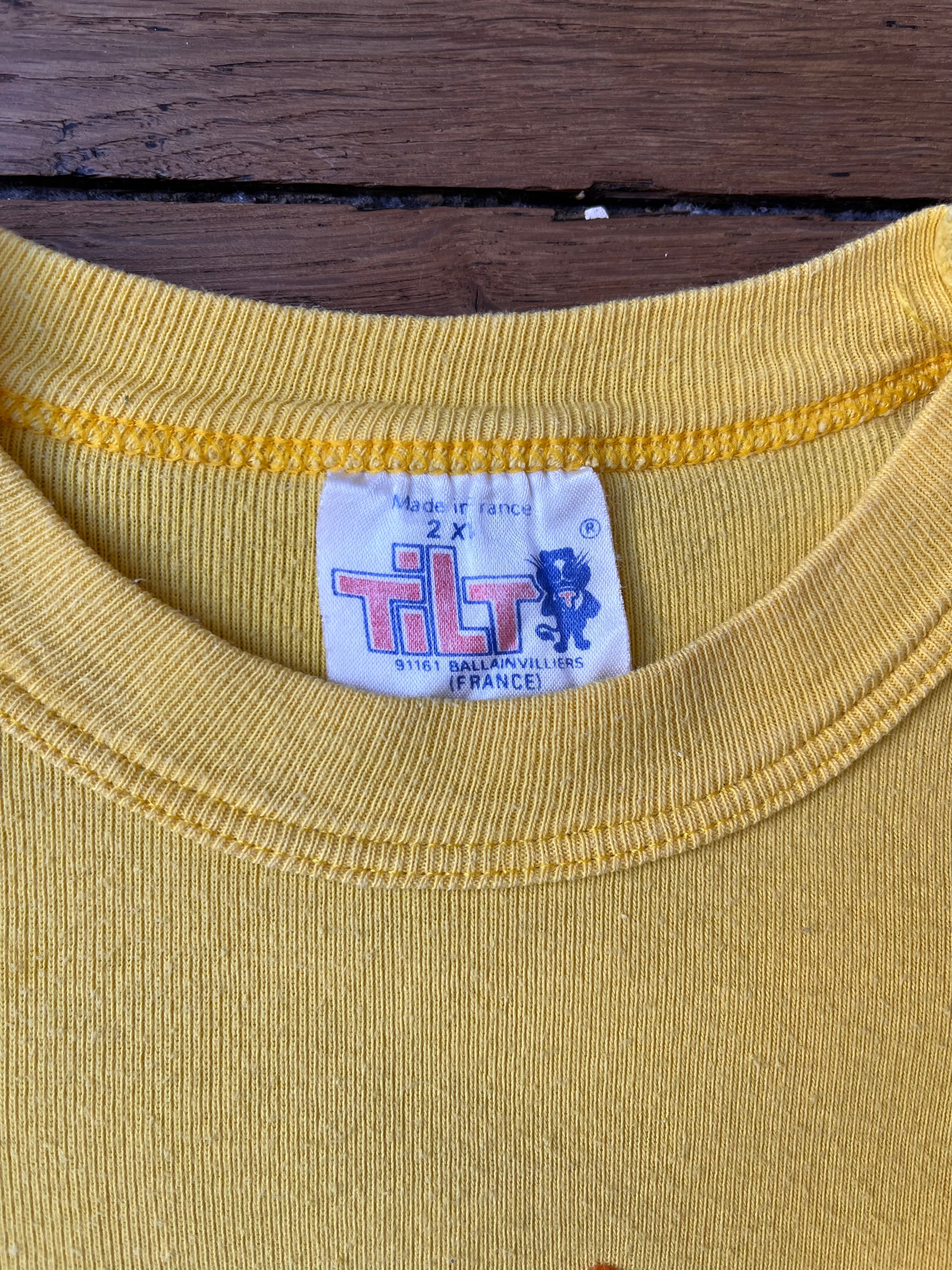 1980s French Vintage Lotus Brand Tilt T-shirt (S)