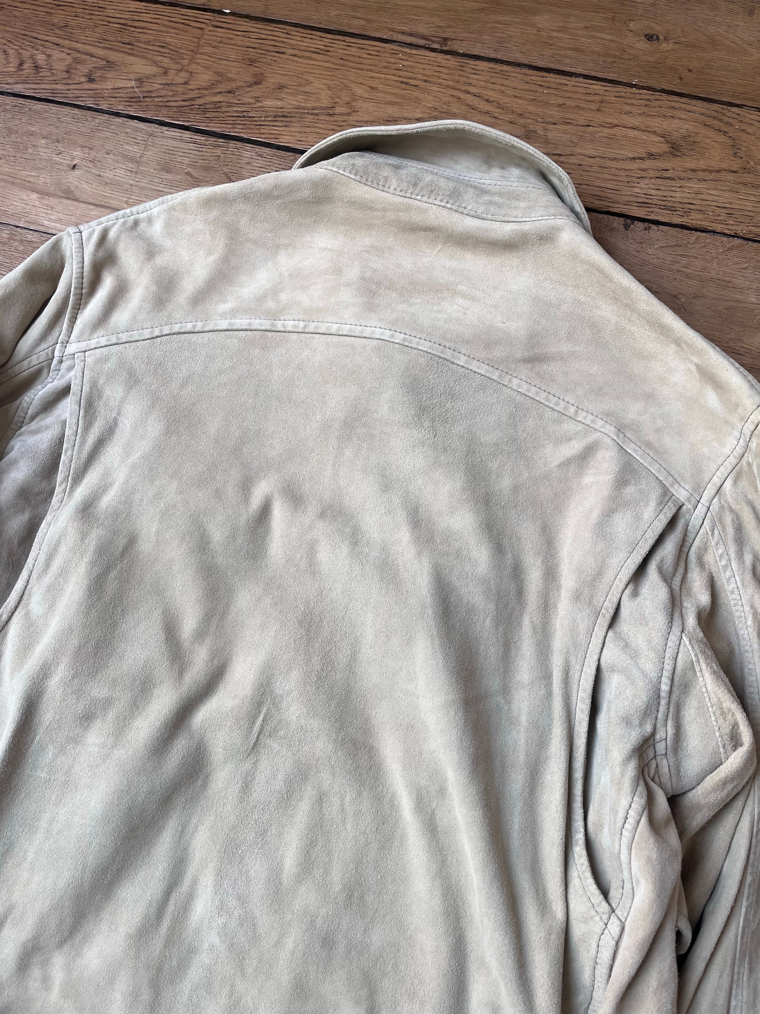 2000's Vintage Armani Jeans Leather Flight Jacket (IT 52)