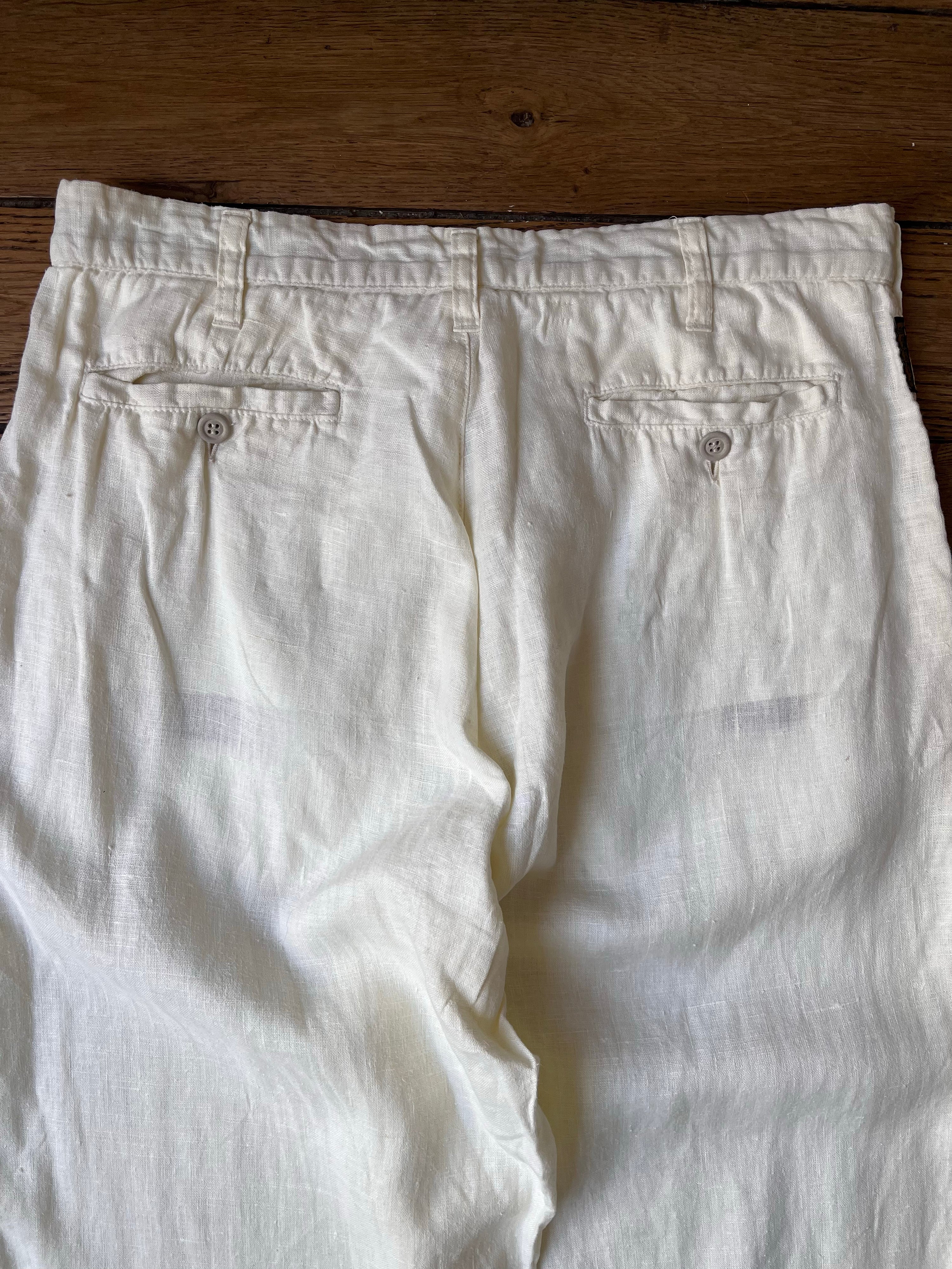 1990's Vintage Armani Jeans Linen Pants (IT 46)