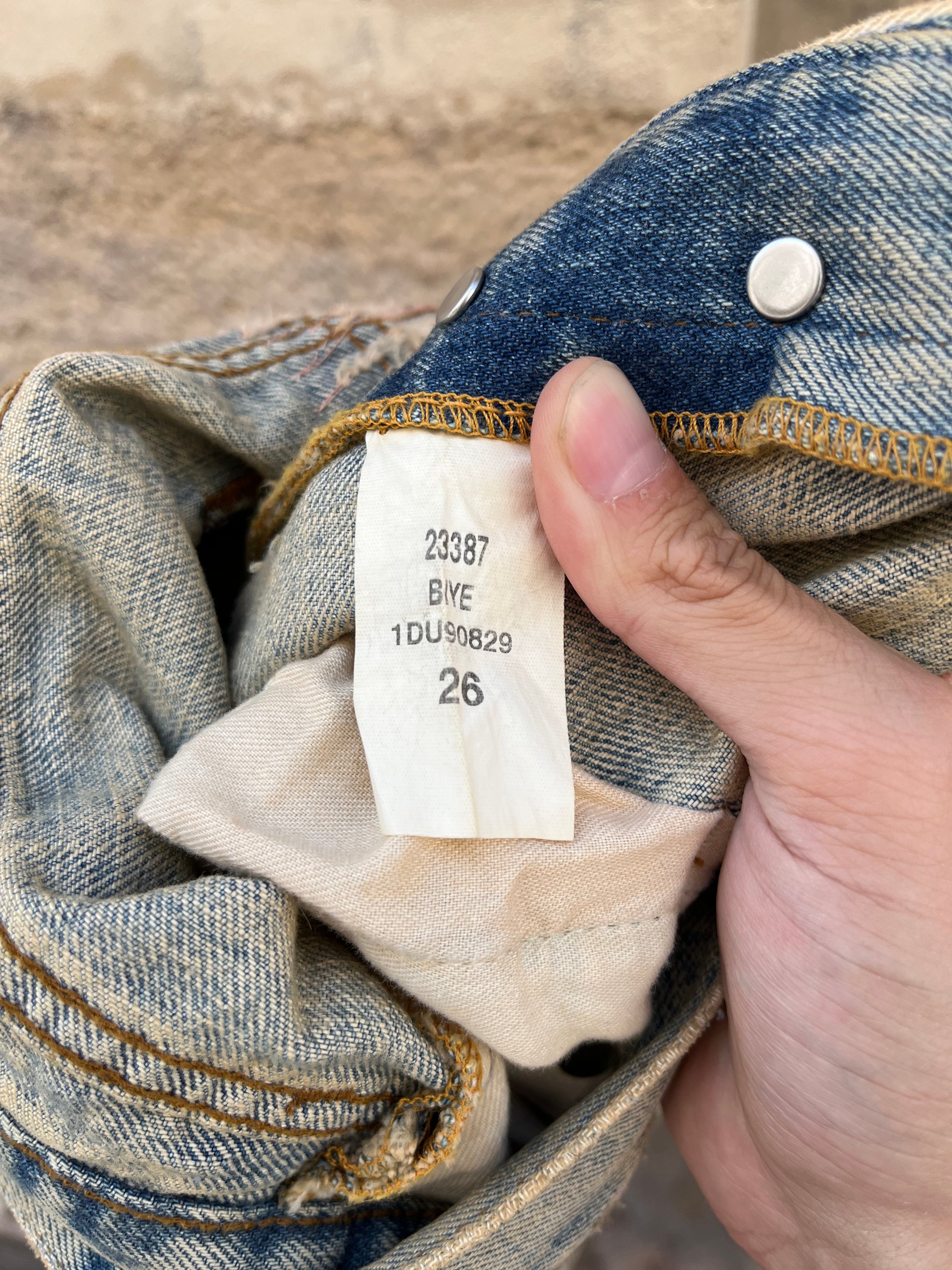 Distressed Straight Cut Kenzo Jeans (26)
