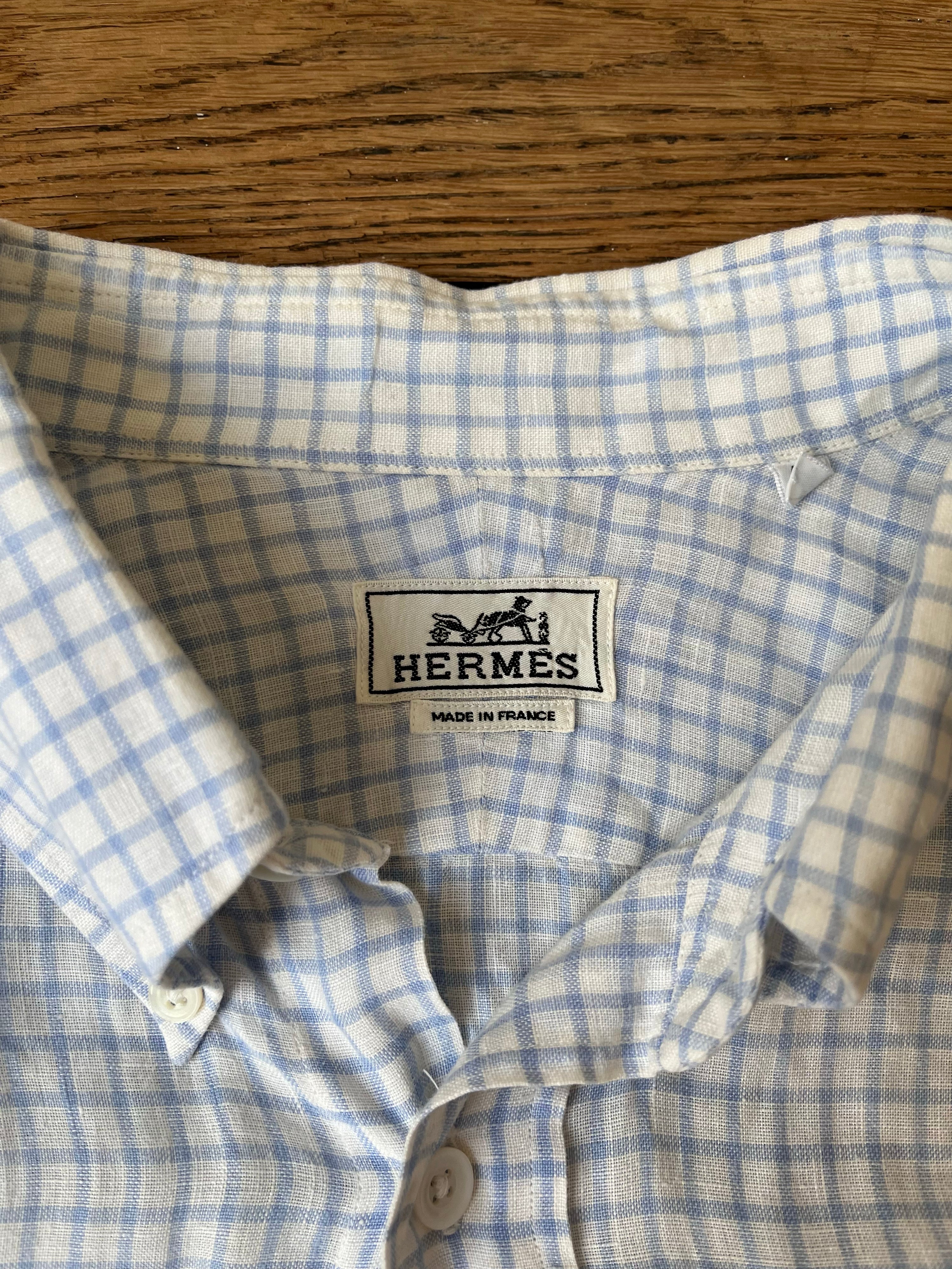 Vintage Hermès Linen Shirt (XL)