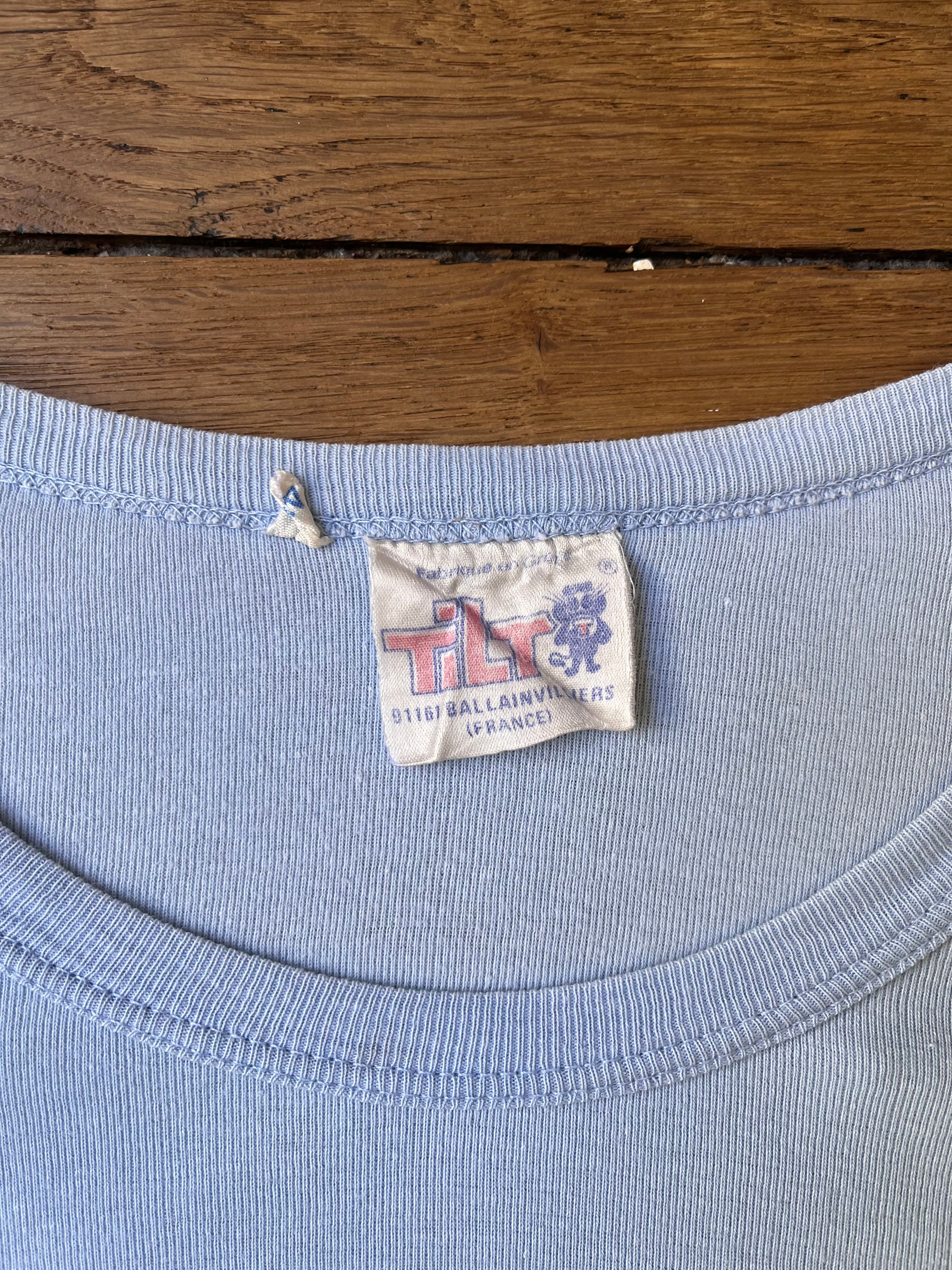 1980s French Vintage 57e Régiment de Transmissions Tilt T-shirt (L)