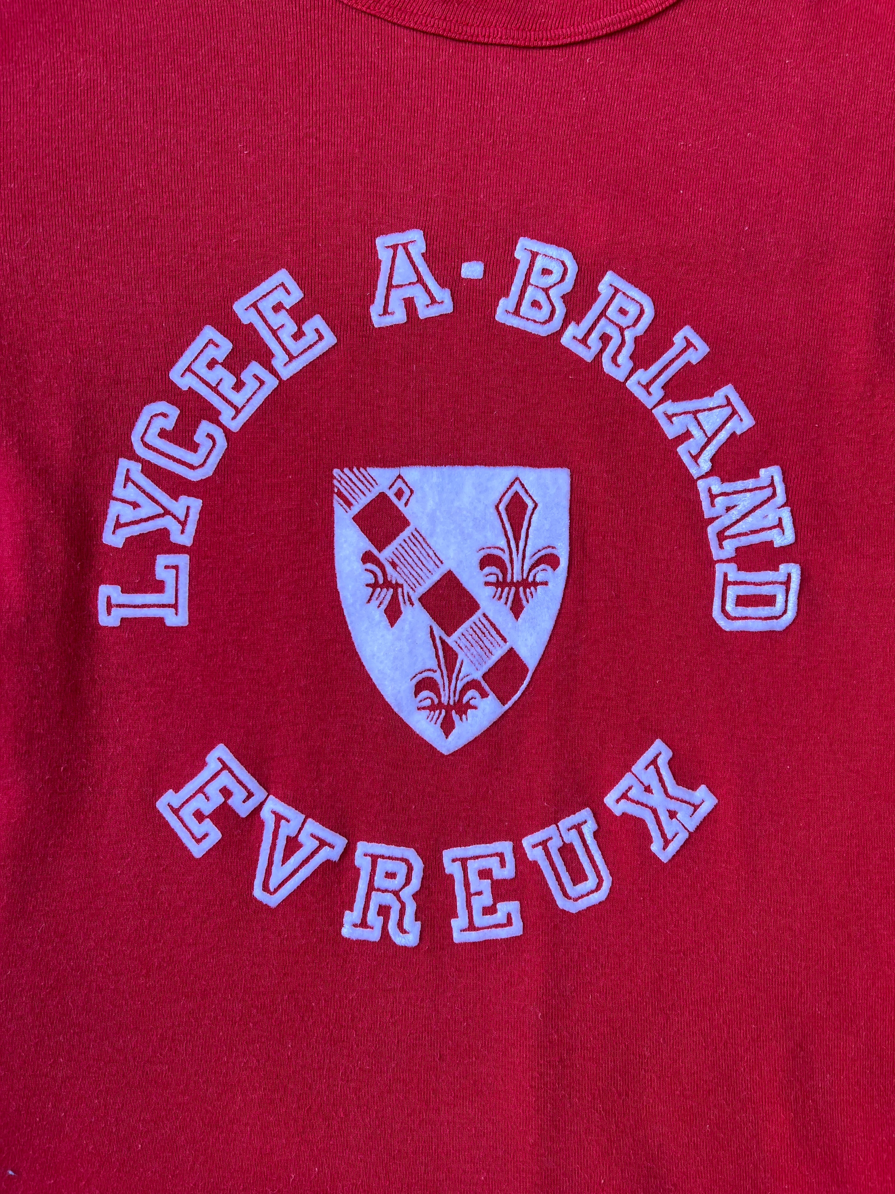 1980s French Vintage Lycée Aristide Briand Tilt T-shirt (S)