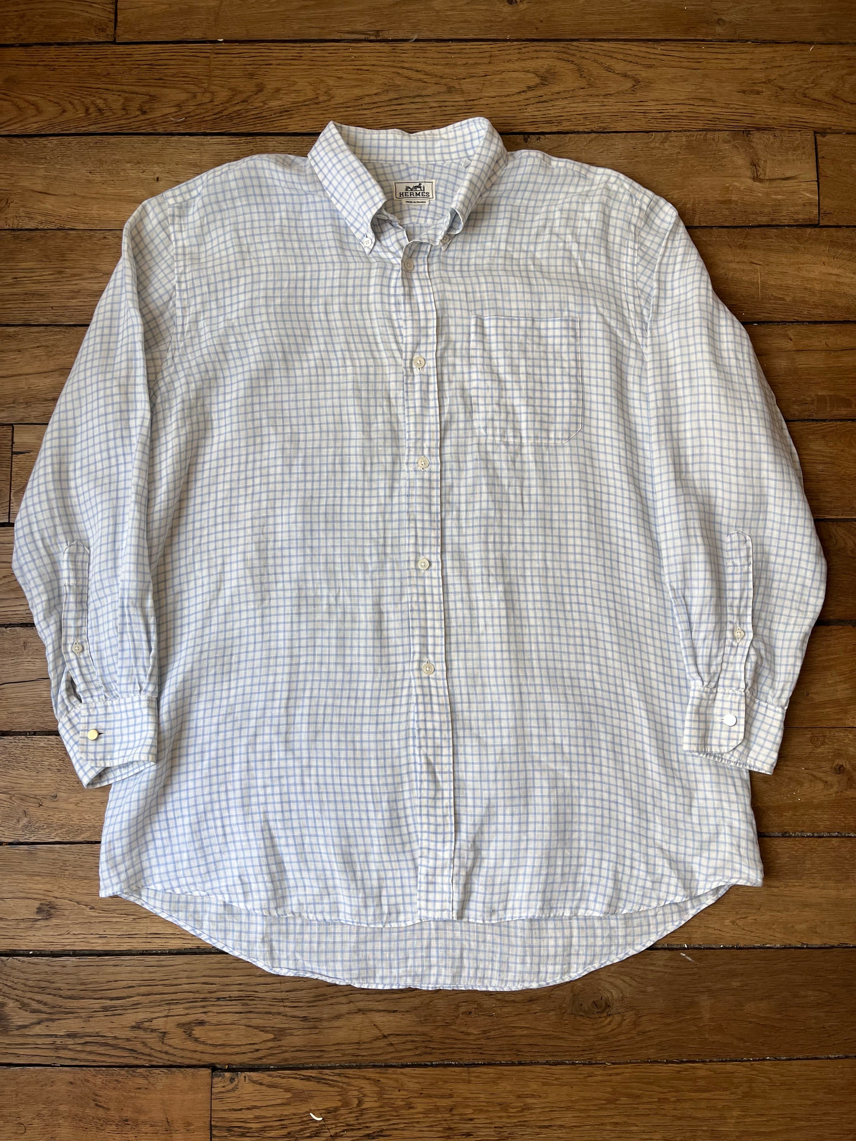 Vintage Hermès Linen Shirt (XL)