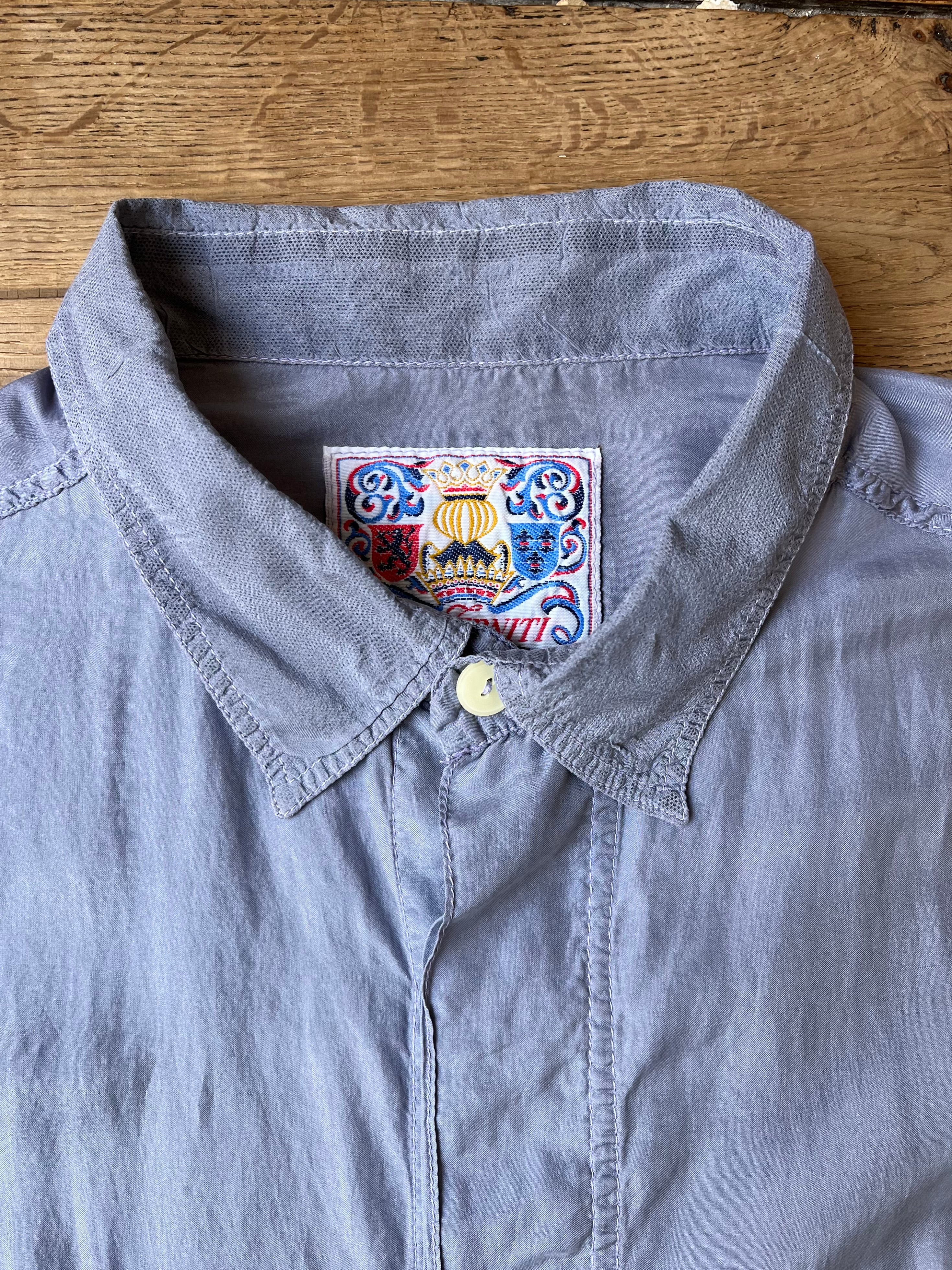 1980s Vintage Overdyed J. Taverniti Silk Shirt (XL)