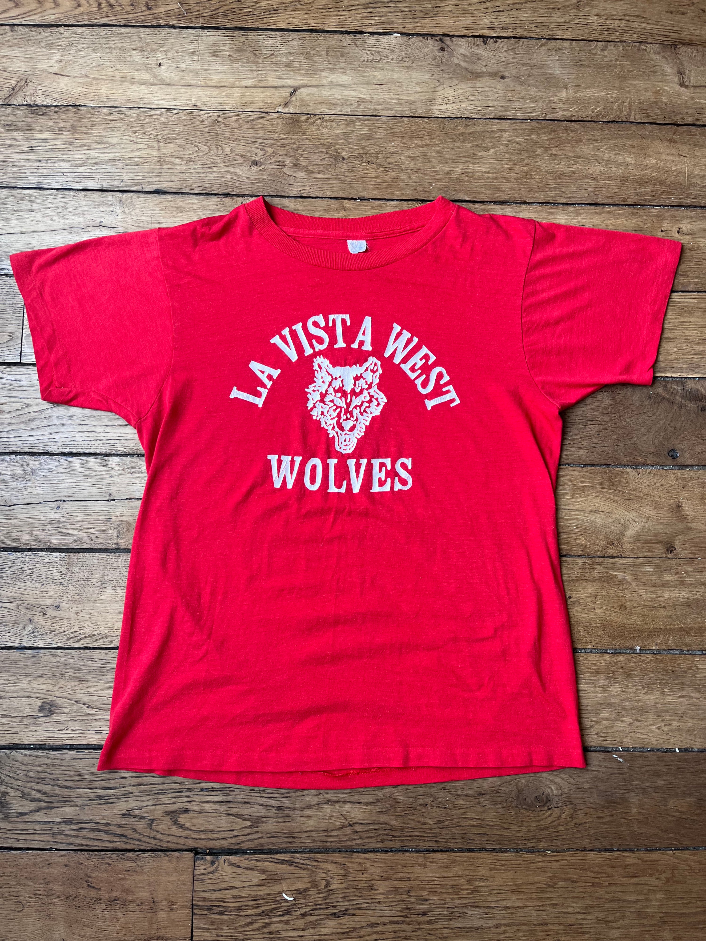 1980s US Vintage La Vista West Wolves T-shirt (M)