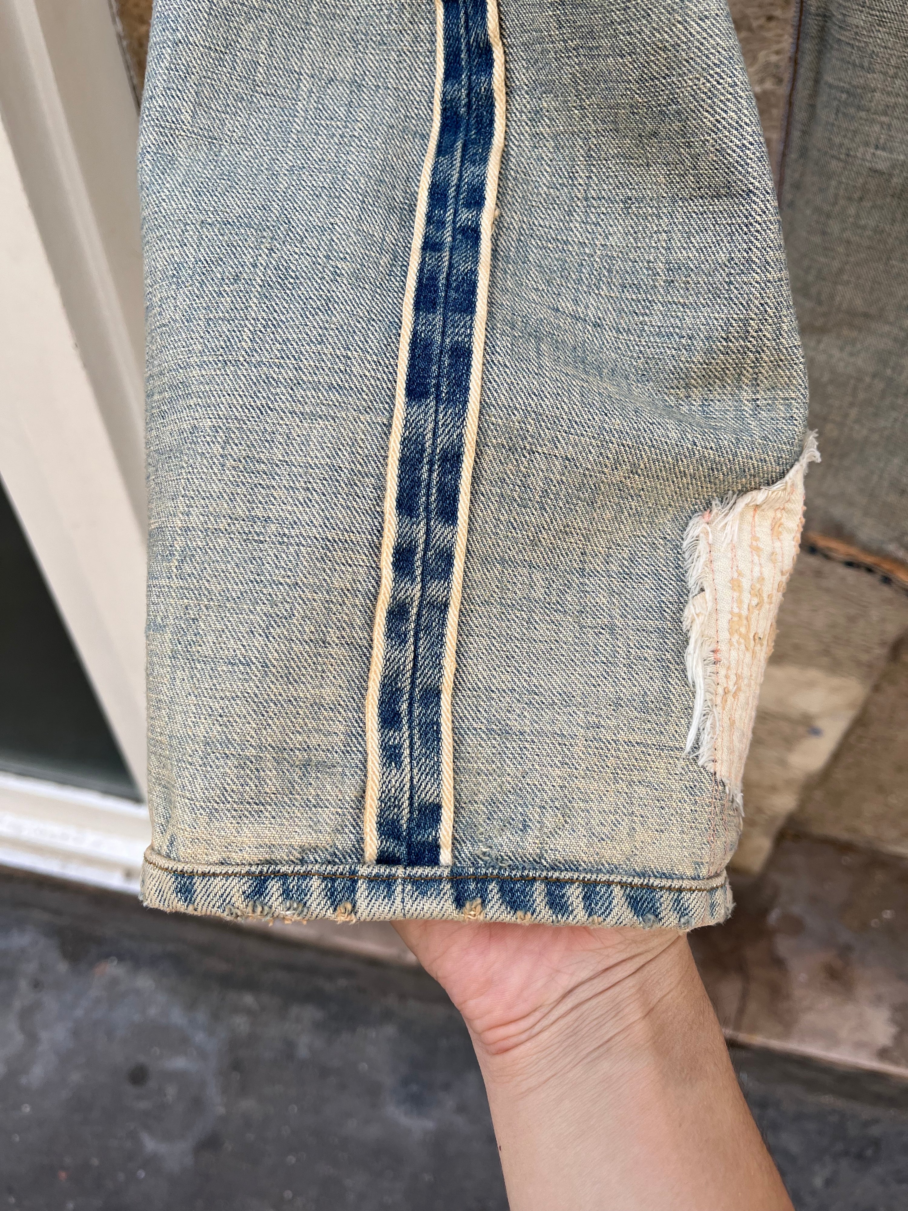 Distressed Straight Cut Kenzo Jeans (26)