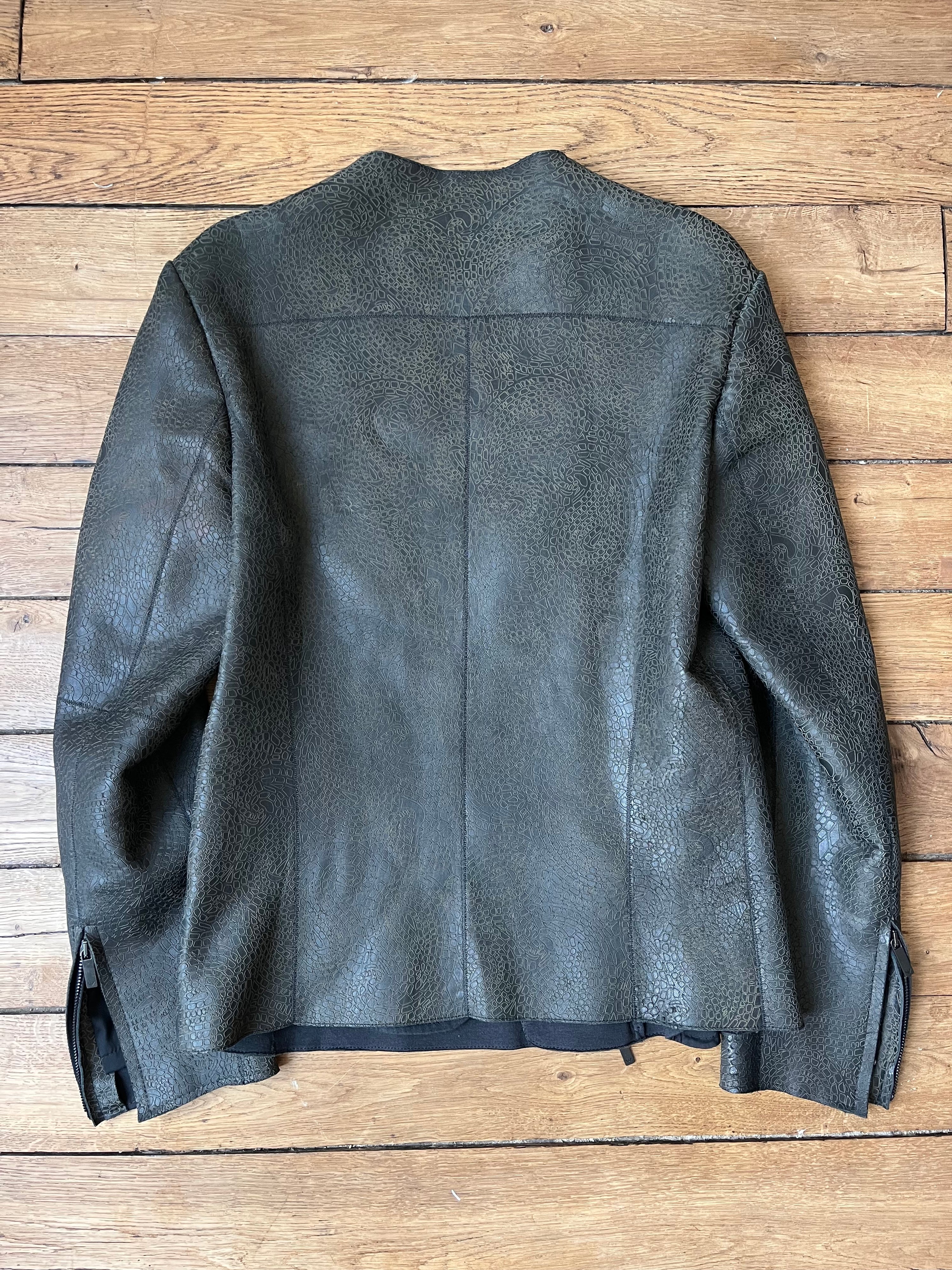 Emporio ArmaniCalf Leather Fencing Jacket (48)