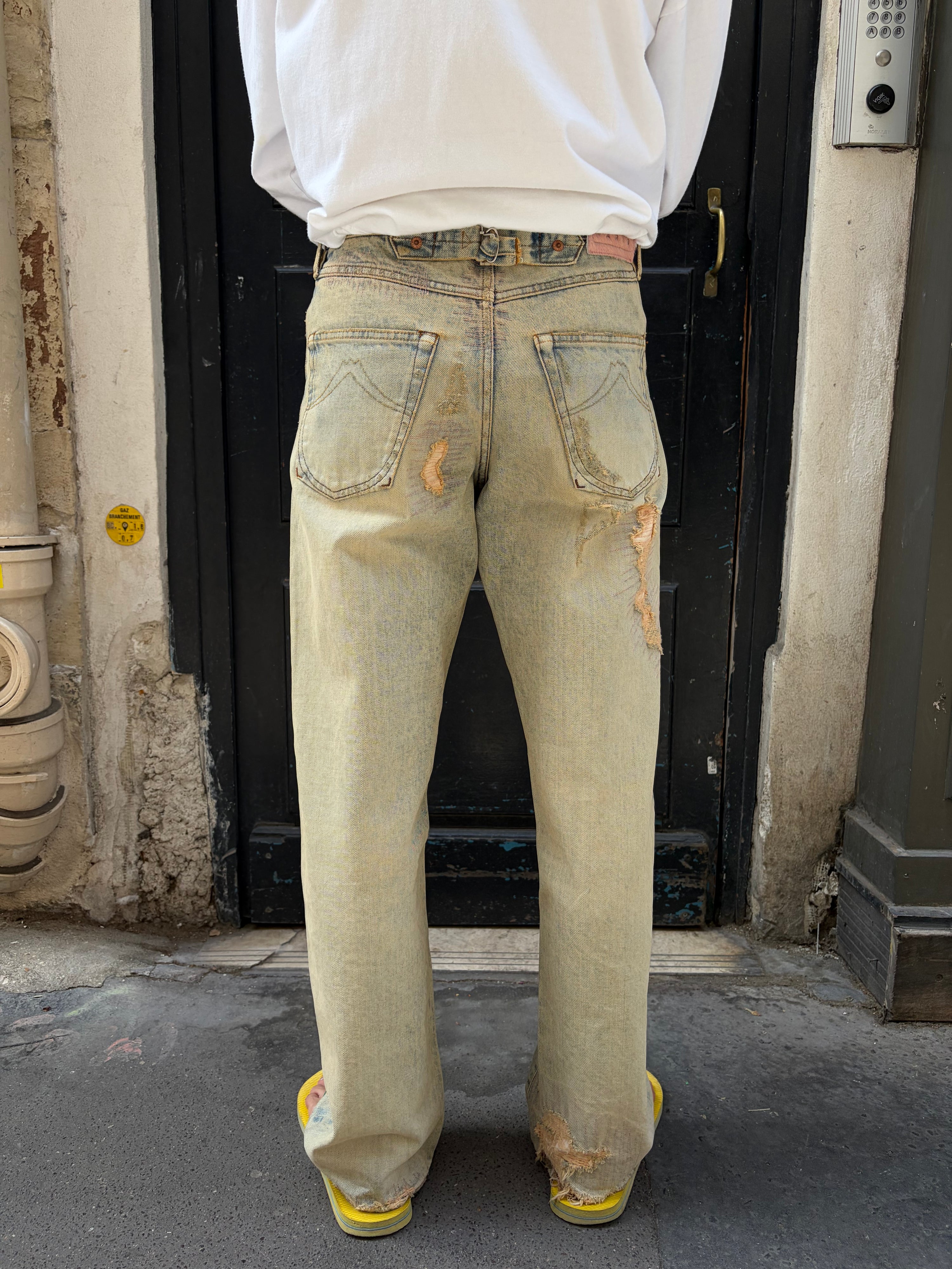 Distressed Straight Cut Kenzo Jeans (26)