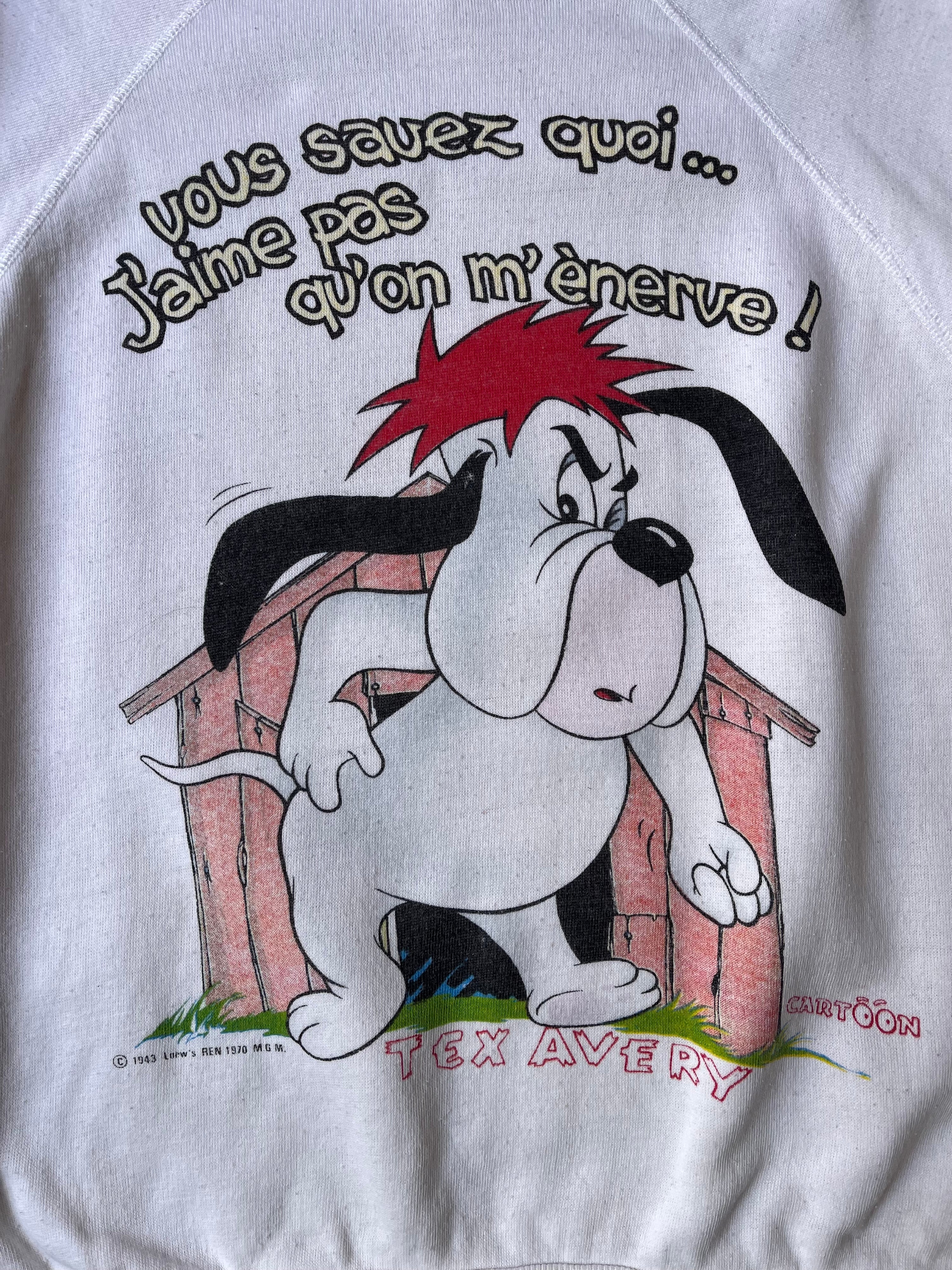 1980's French Vintage Droopy Tex Avery Sweatshirt (M)