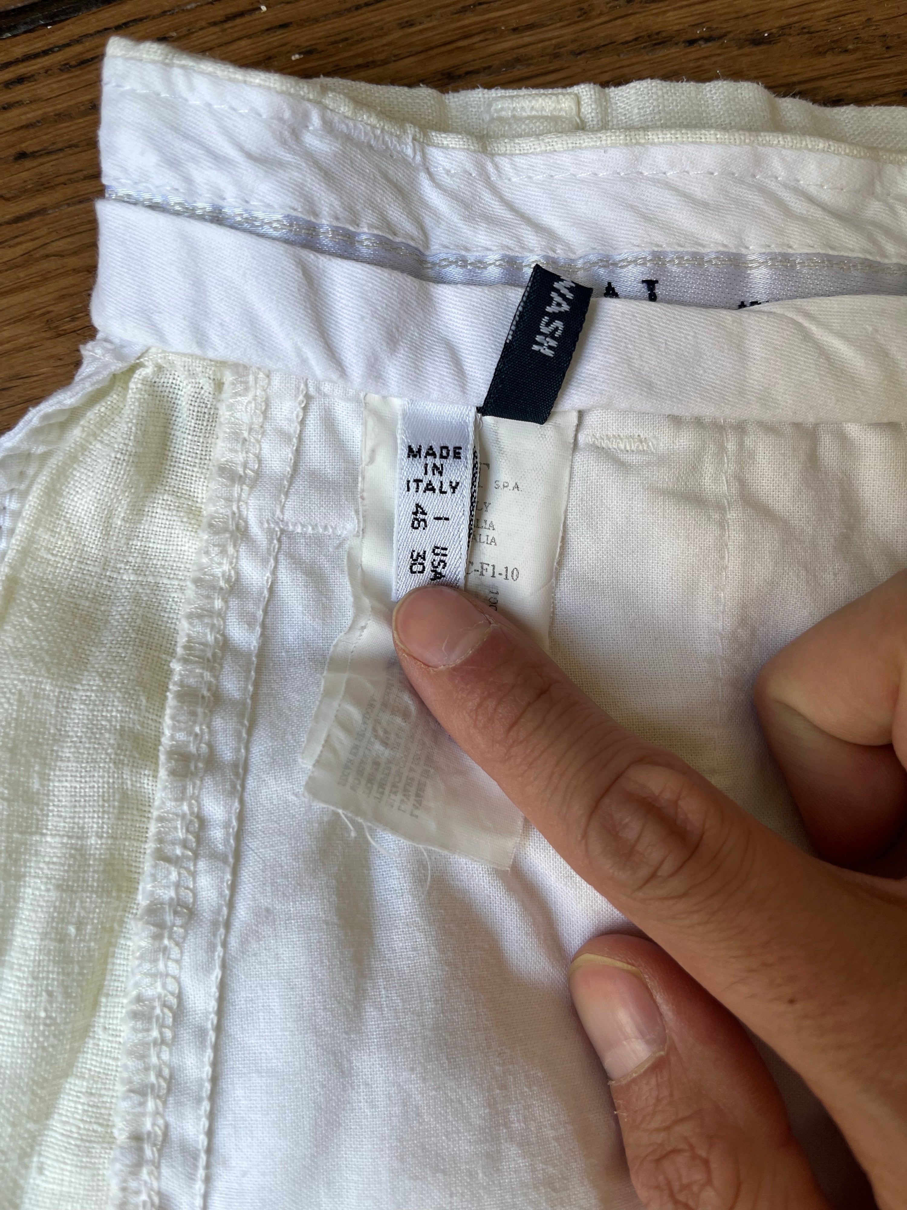 1990's Vintage Armani Jeans Linen Pants (IT 46)