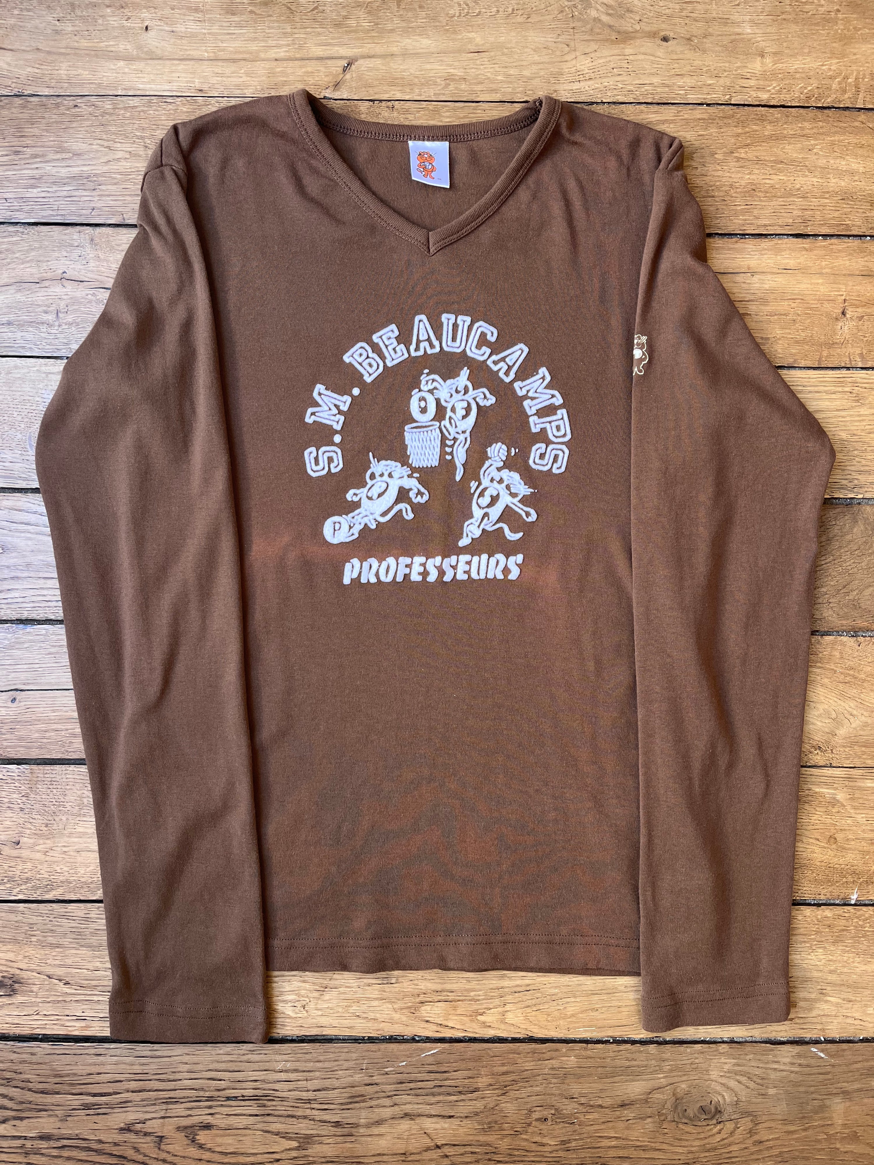 1990s French Vintage SM Beaucamps Professeurs Tilt Longsleeve (XL)