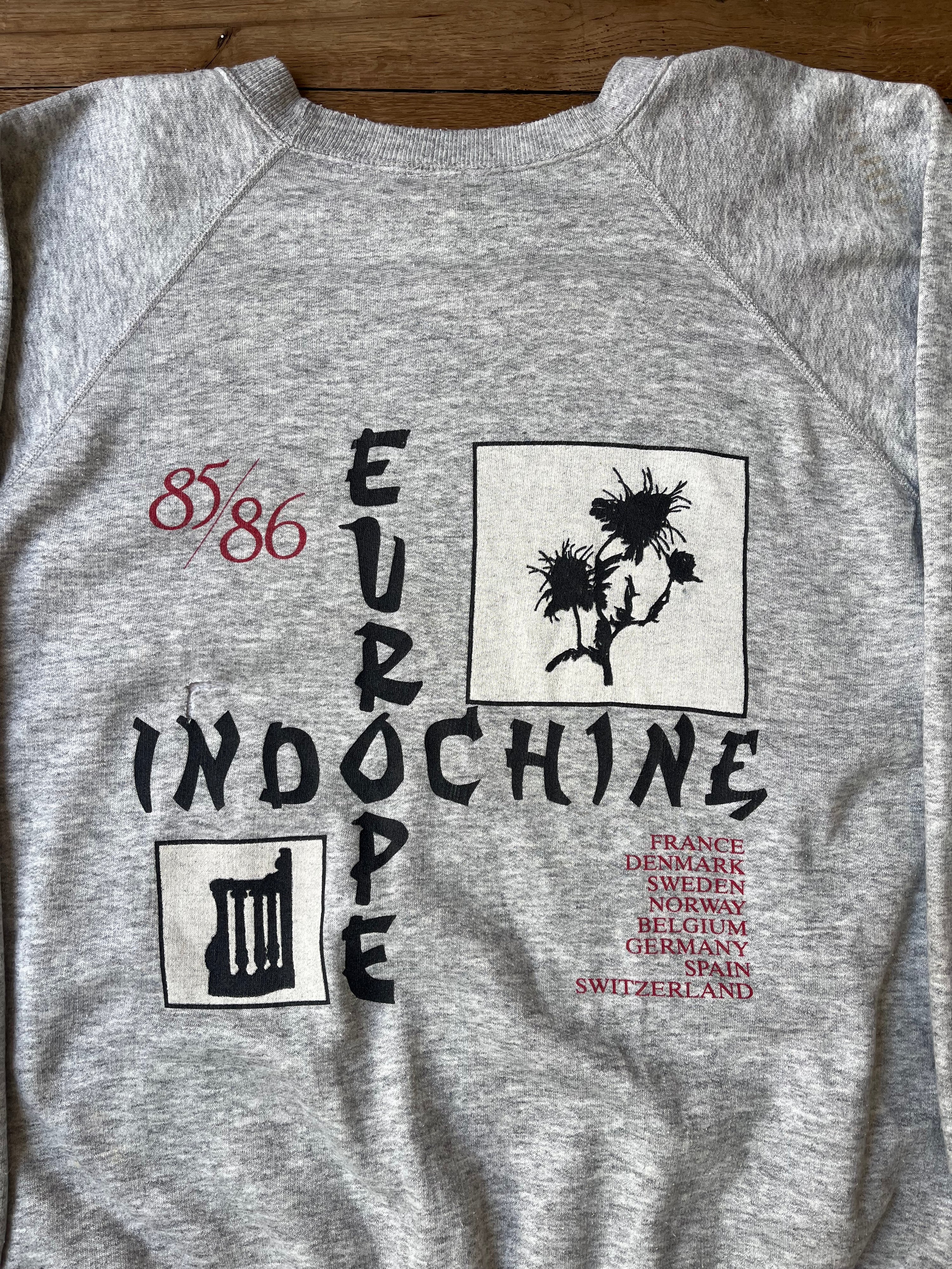 1985 Vintage Indochine Europe Tour Sweatshirt (L)