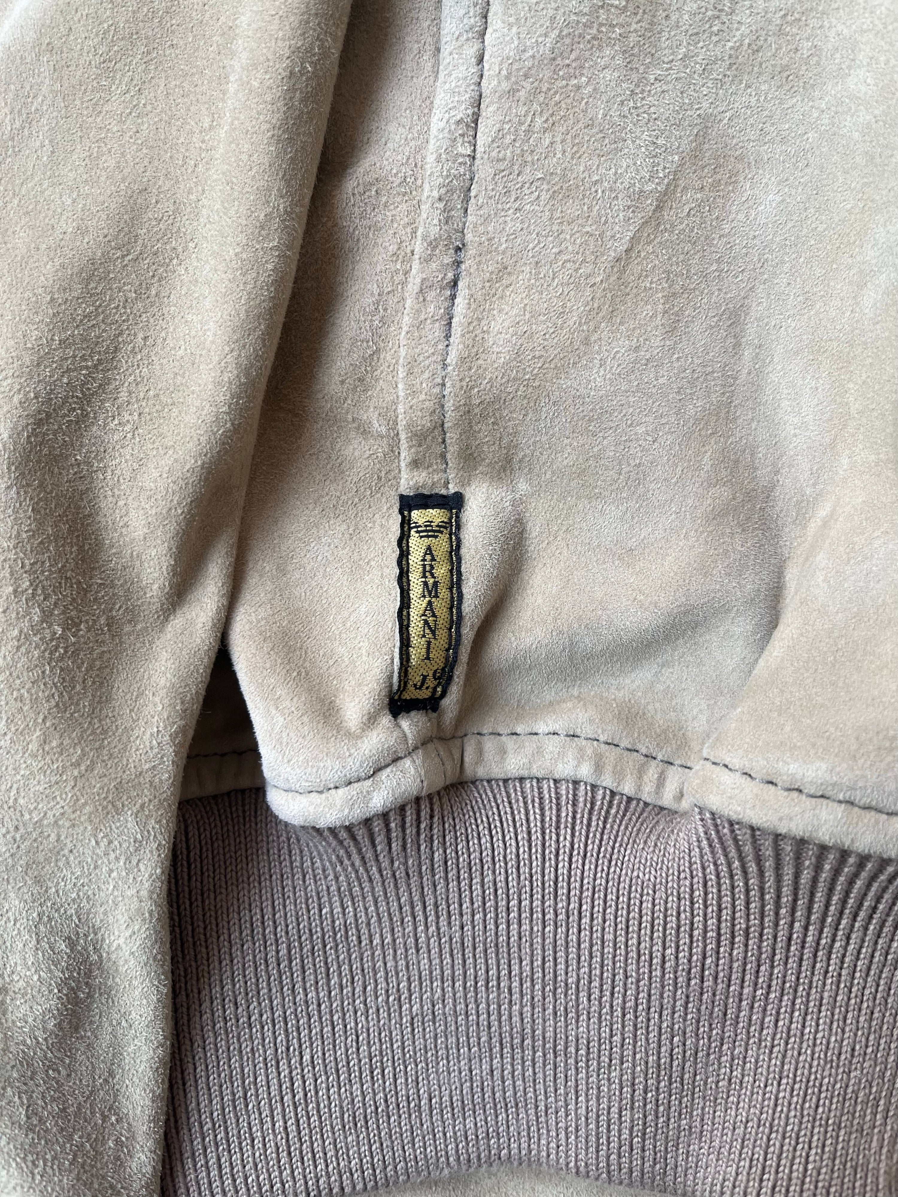2000's Vintage Armani Jeans Leather Flight Jacket (IT 52)