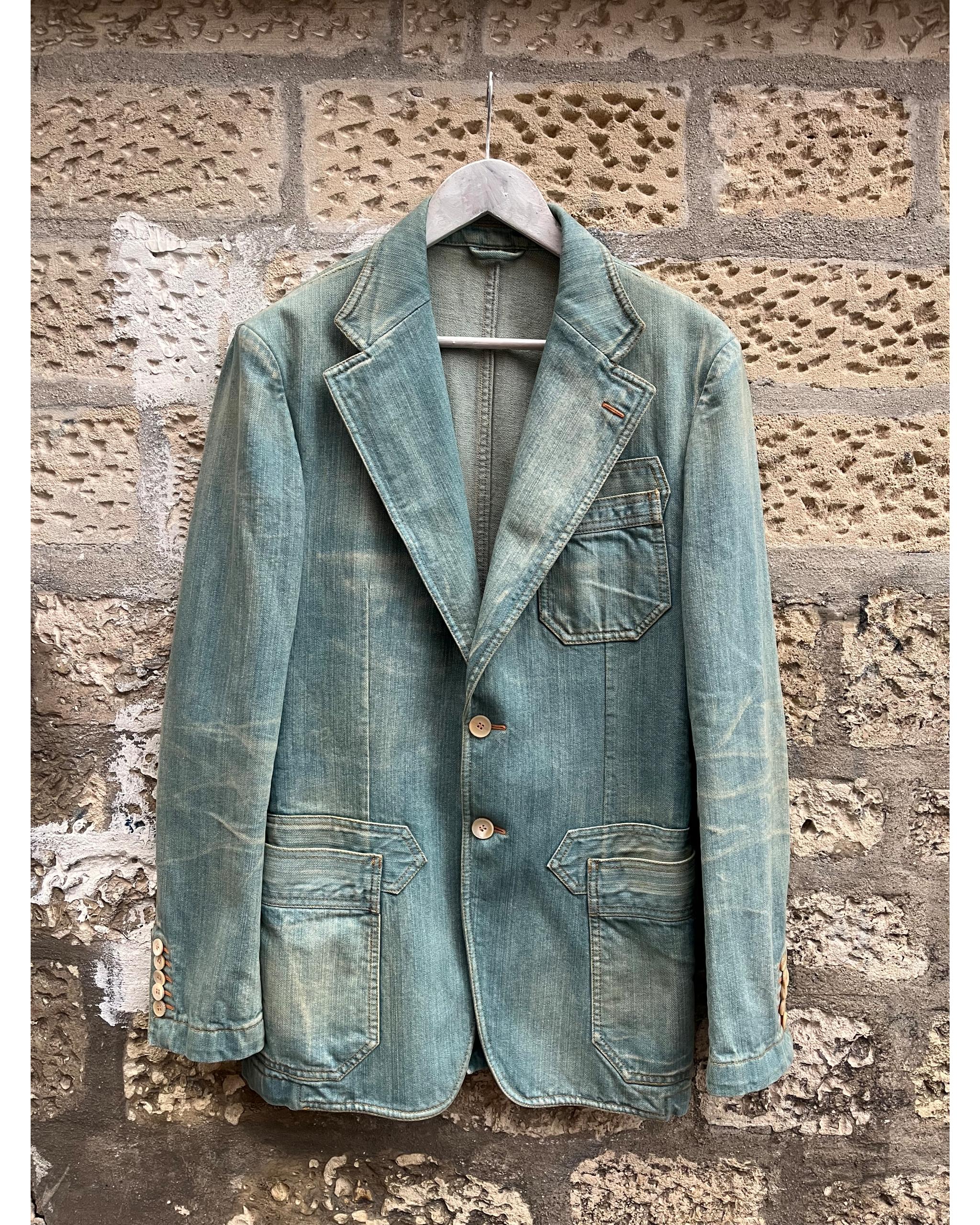 Sand wash denim blazer by Tom Ford - 2000's