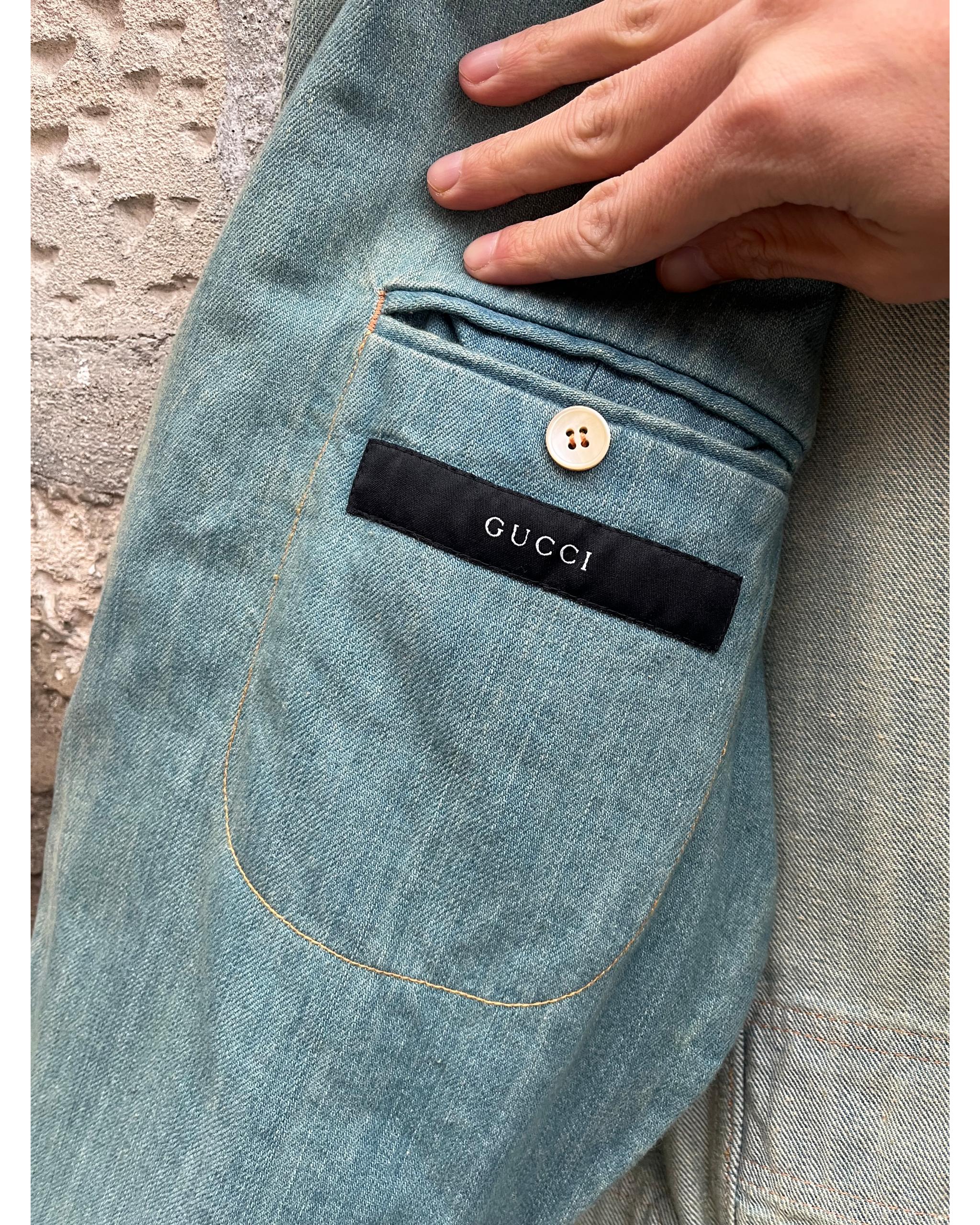 Sand wash denim blazer by Tom Ford - 2000's