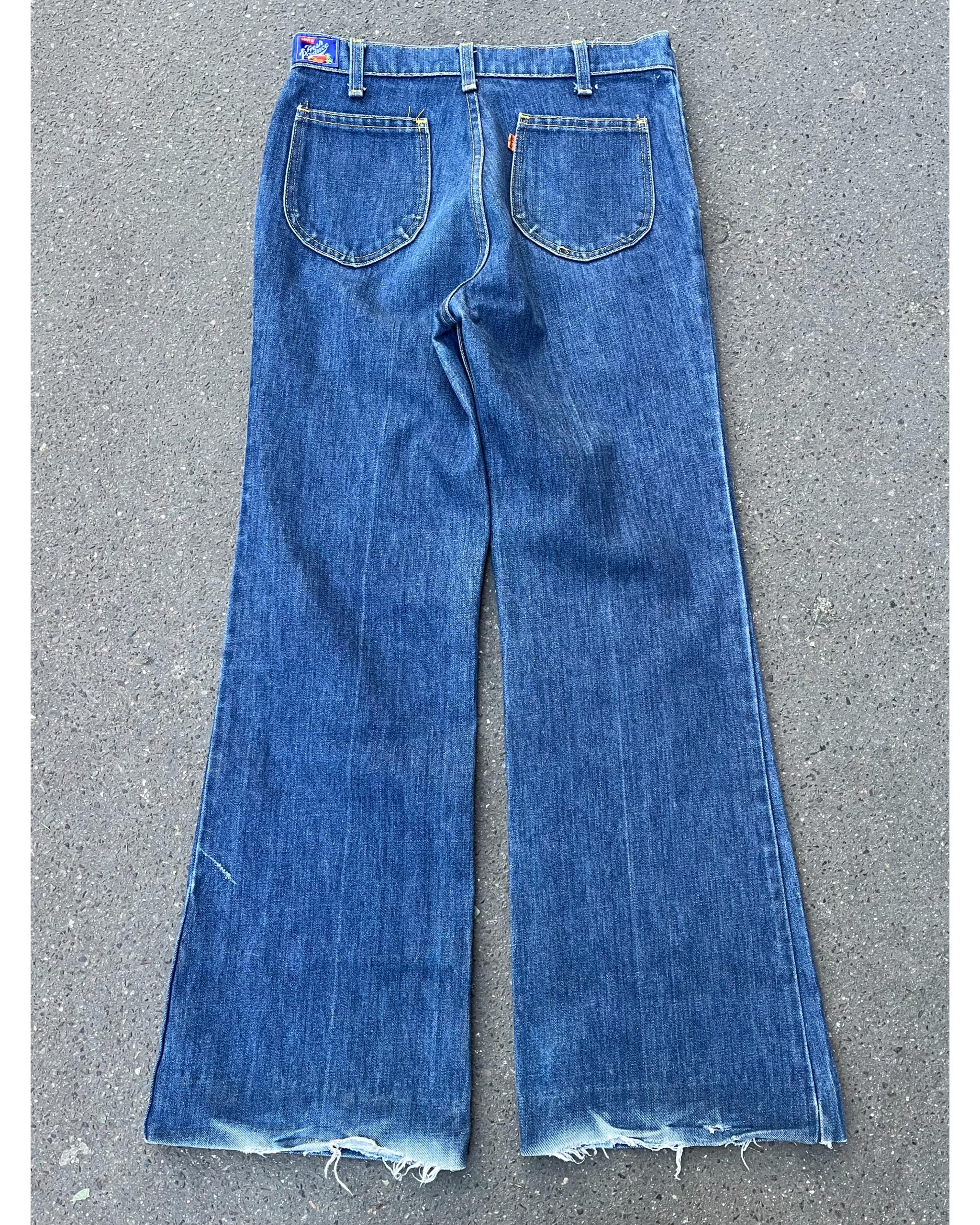 Levi's 646 fresh produce orange tab flared denim - 1970's