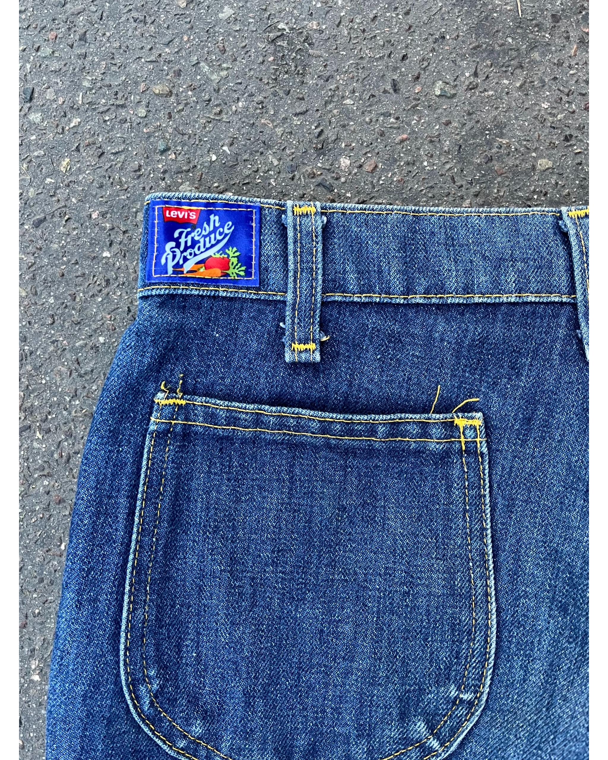 Levi's 646 fresh produce orange tab flared denim - 1970's