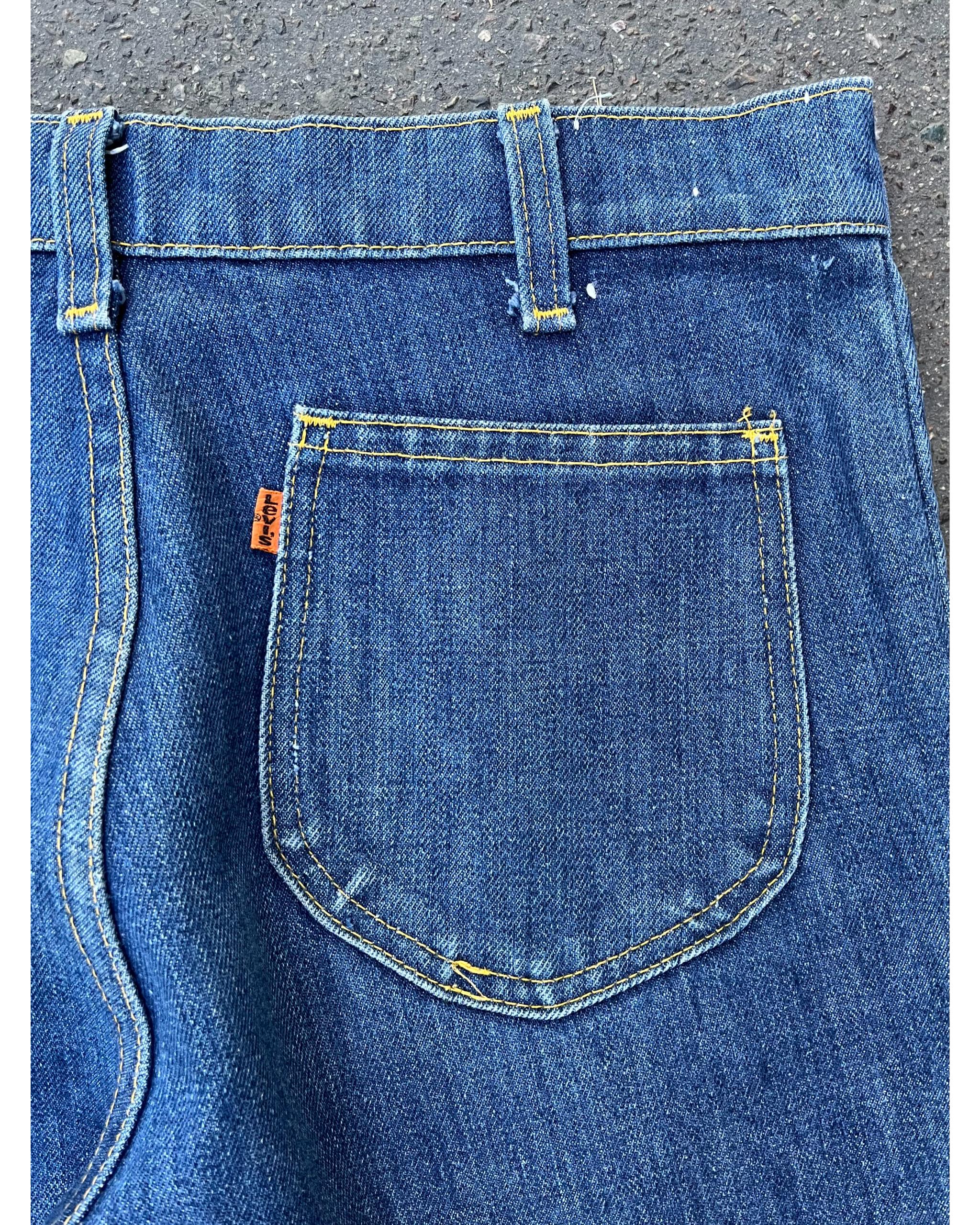 Levi's 646 fresh produce orange tab flared denim - 1970's
