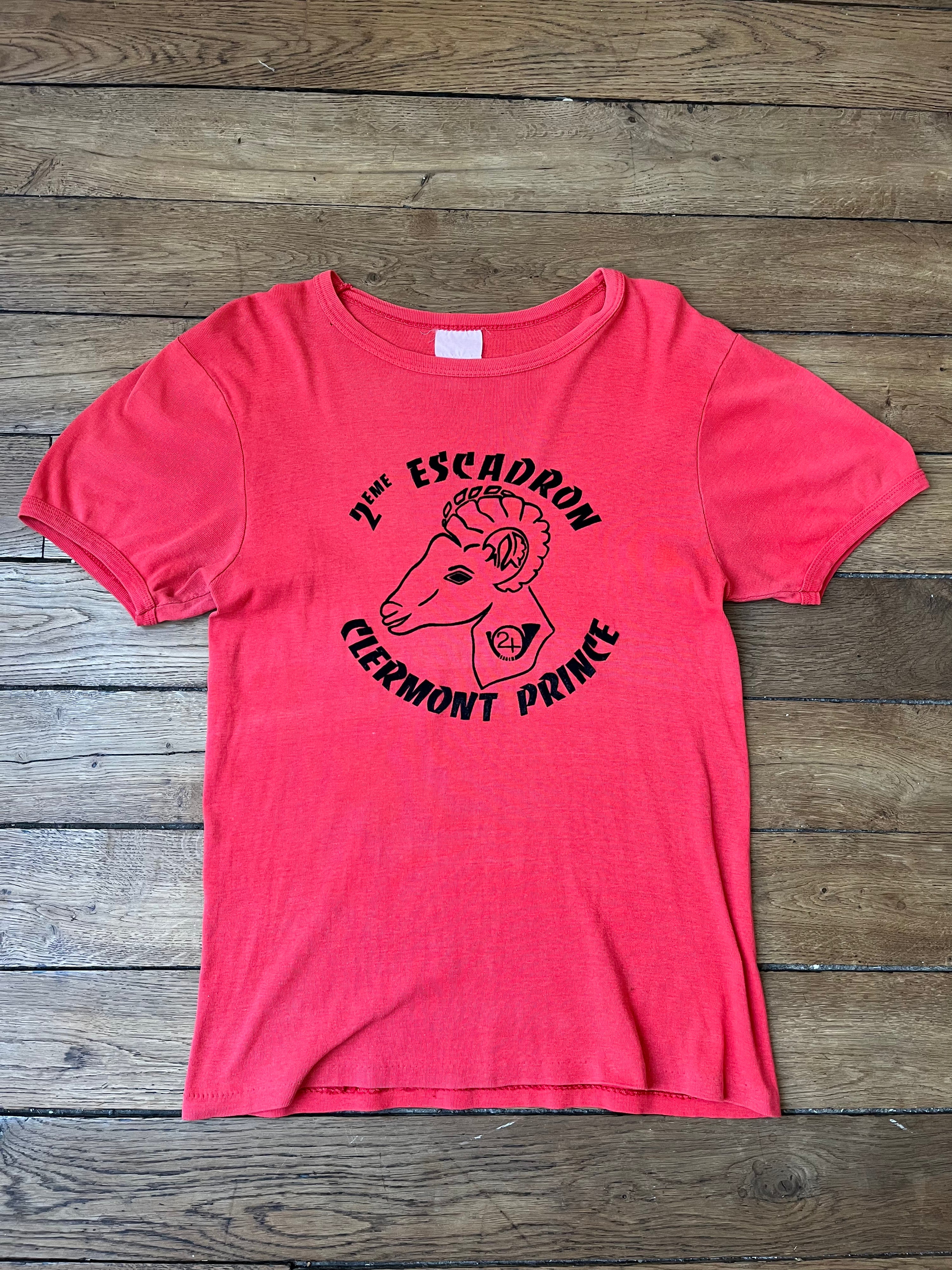 2ème Escadron Clermont Prince french military t-shirt - 1980's
