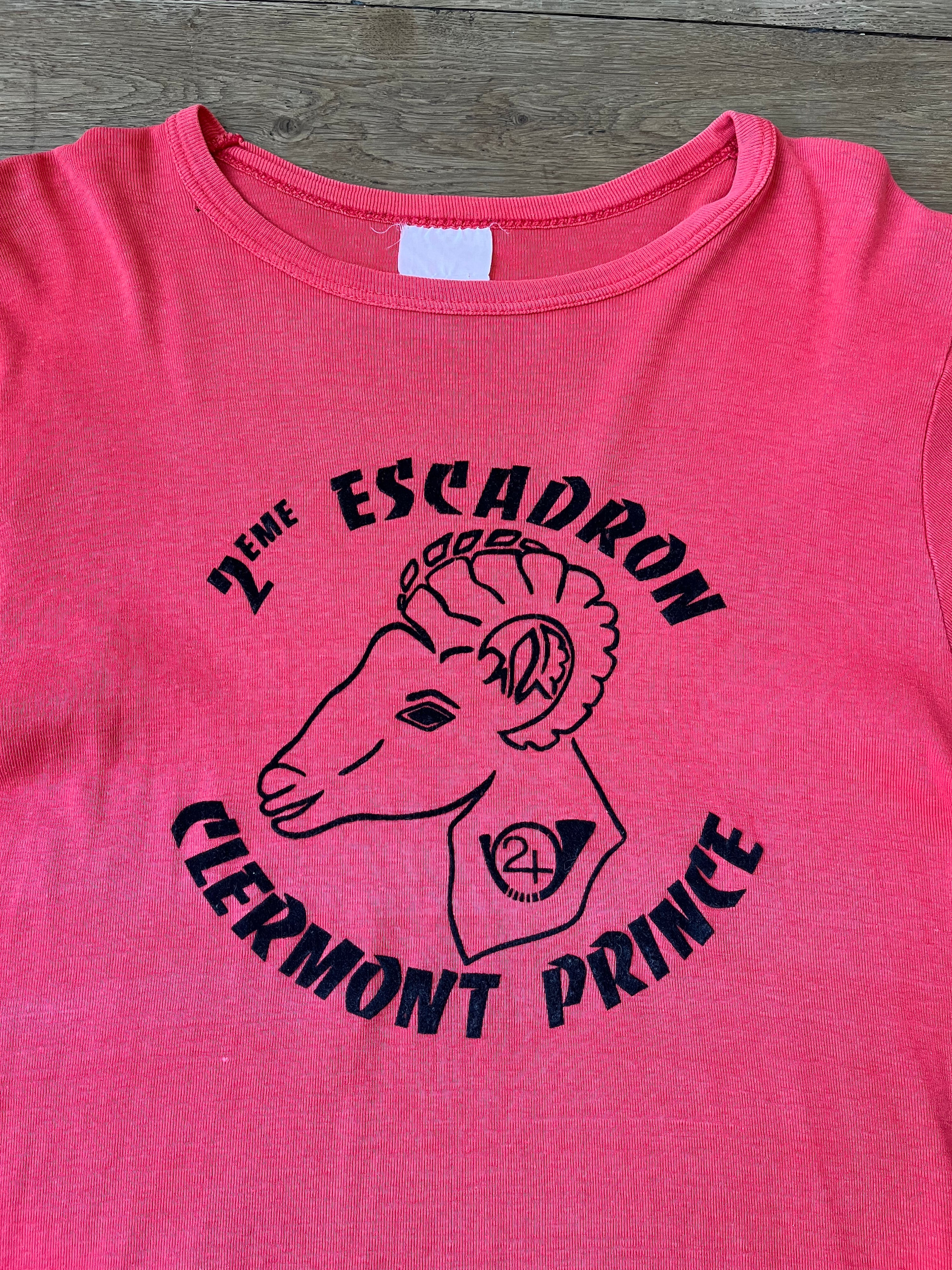 2ème Escadron Clermont Prince french military t-shirt - 1980's