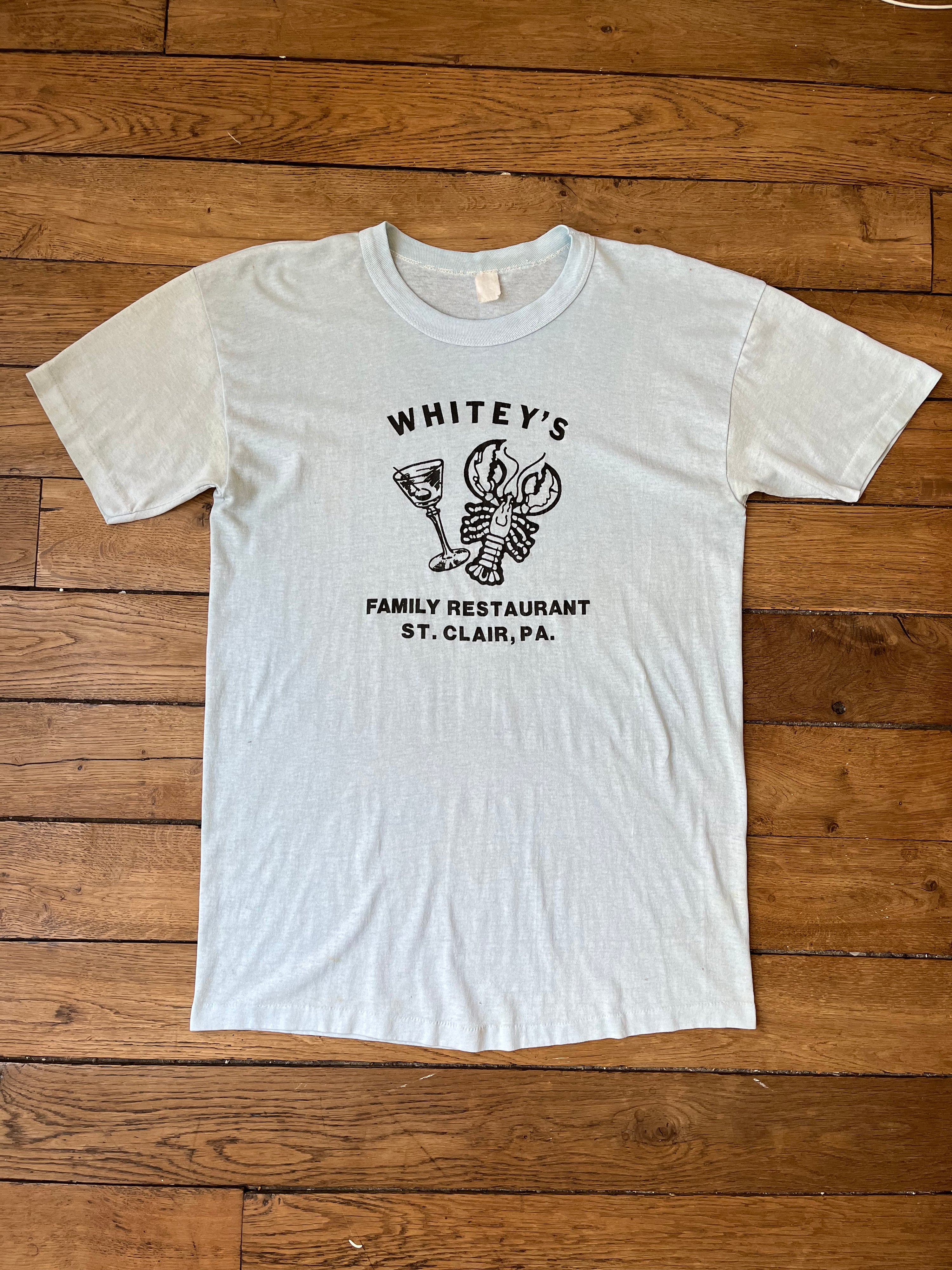 Whitey's family restaurant t-shirt - early 1990's