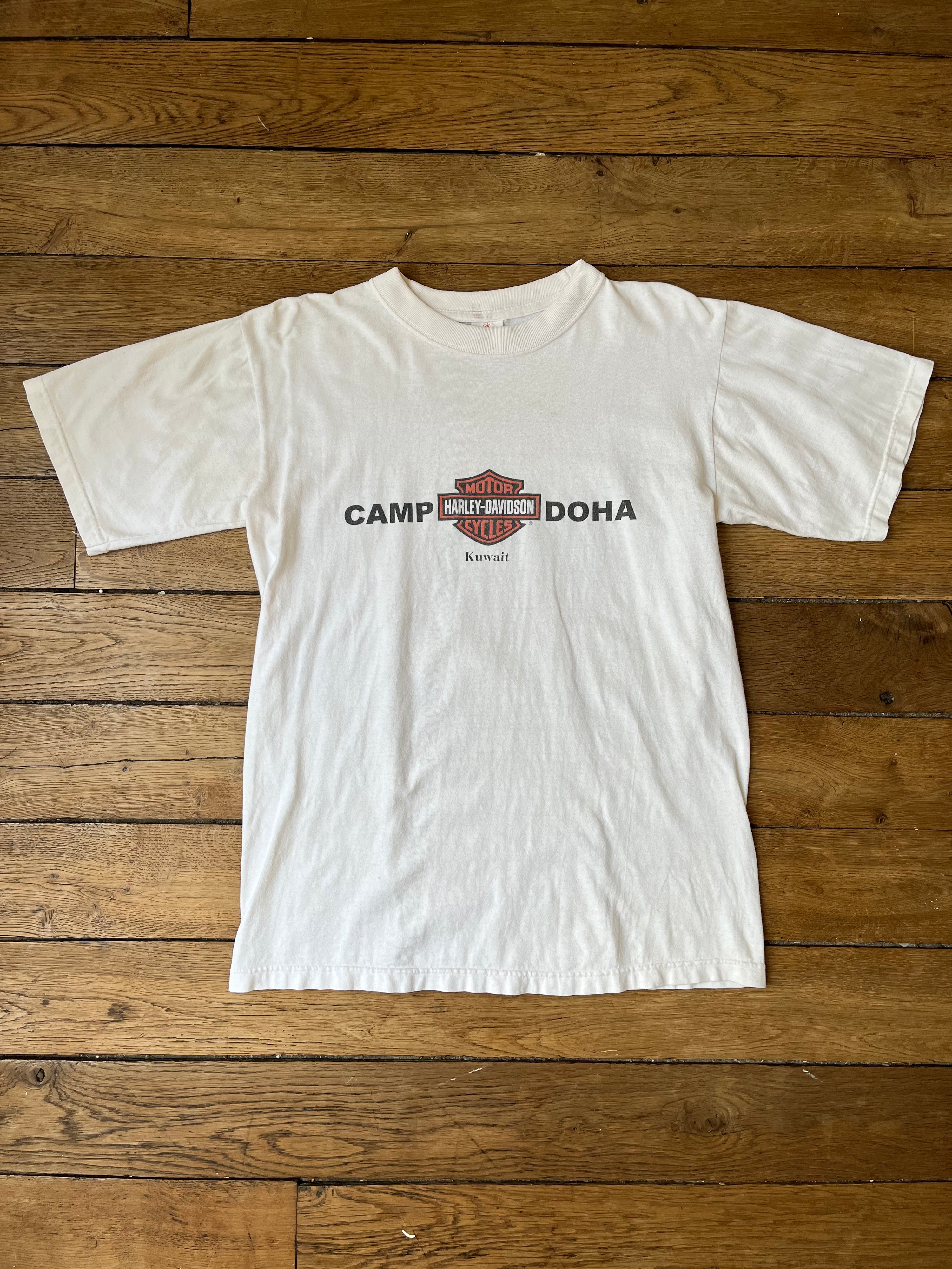 Harley Davidson military sales Camp Doha Kuwait t-shirt - early 2000's