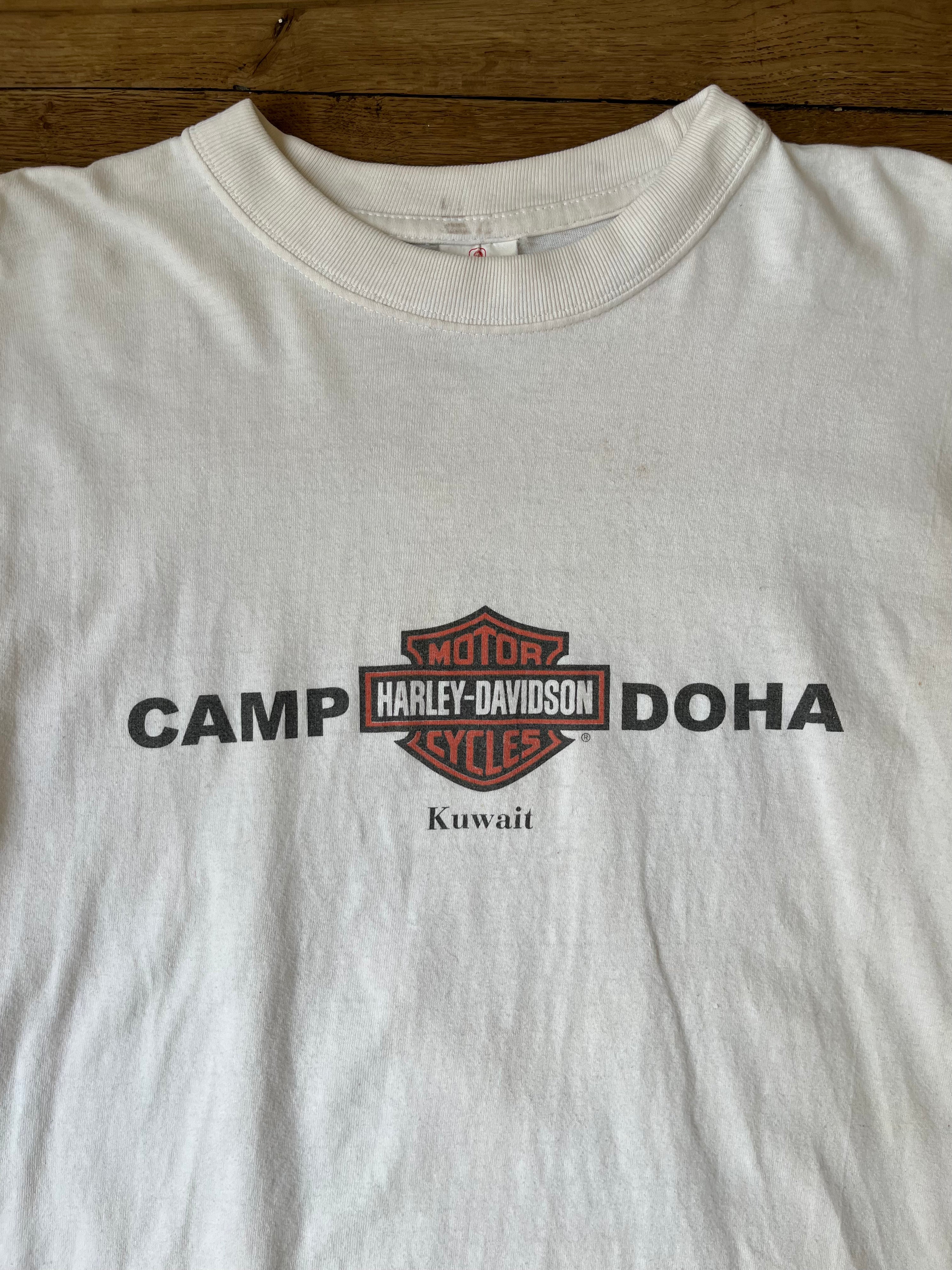 Harley Davidson military sales Camp Doha Kuwait t-shirt - early 2000's