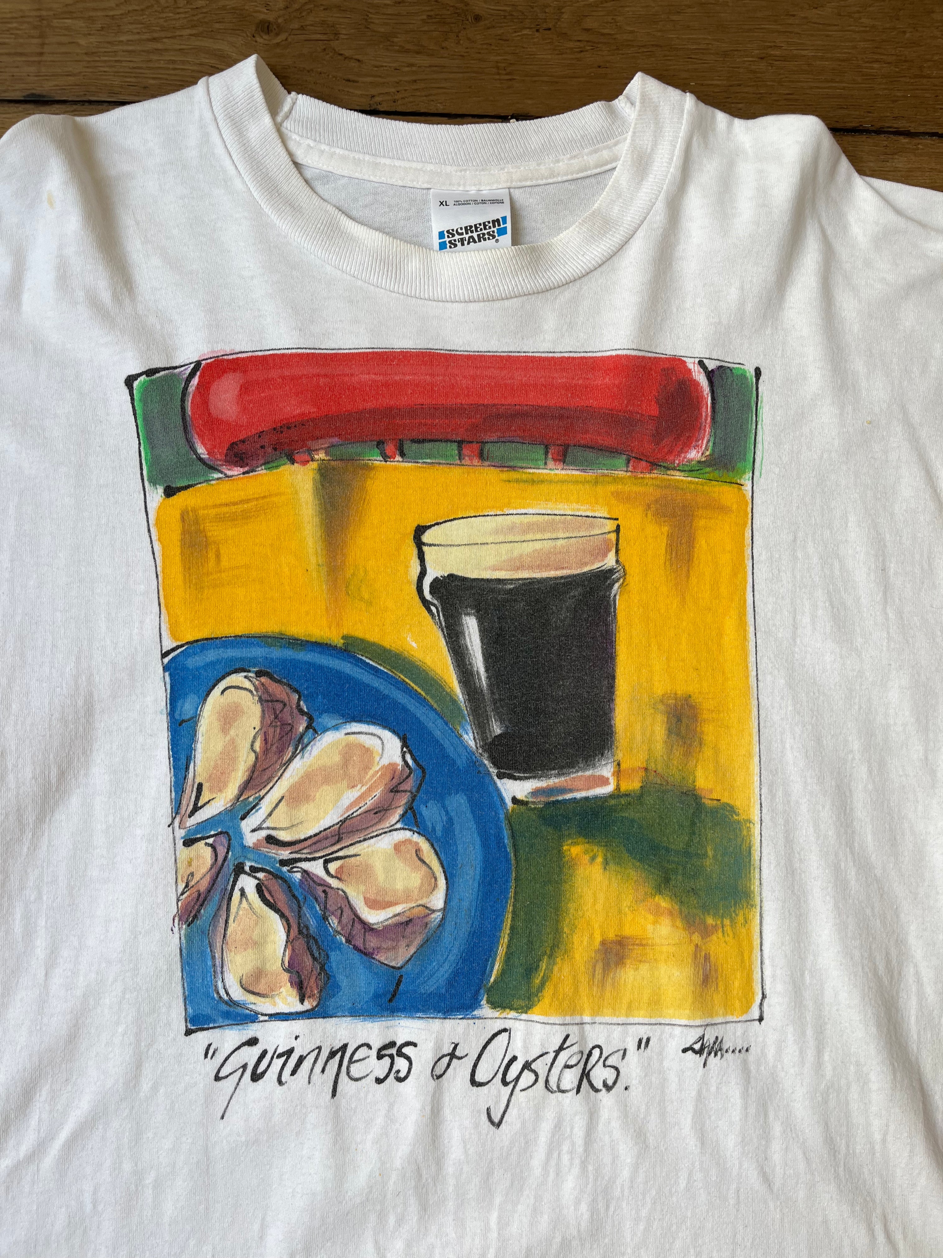 Guiness & oysters t-shirt - 1990's