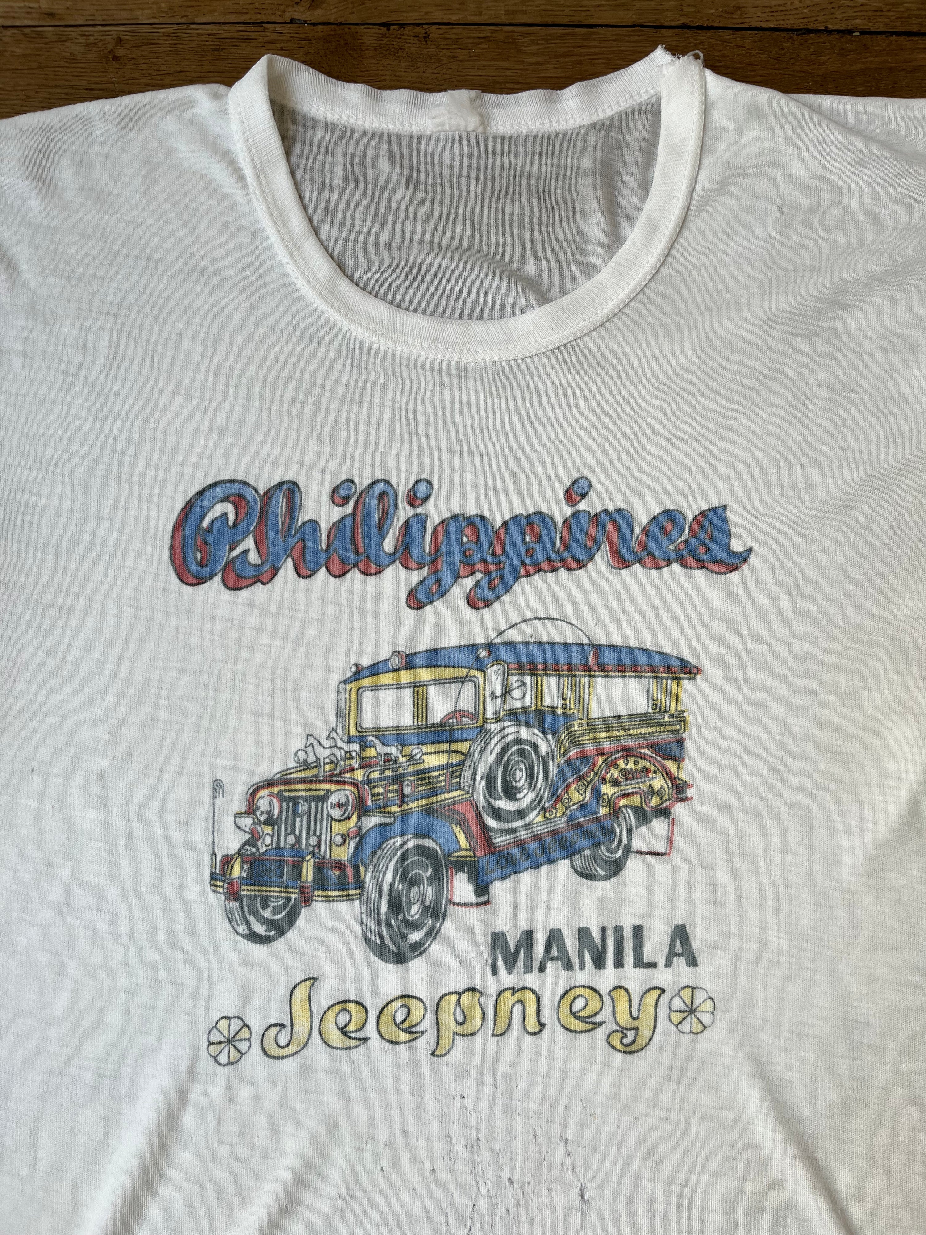 Phillipines Jeepney souvenir t-shirt - 1970's