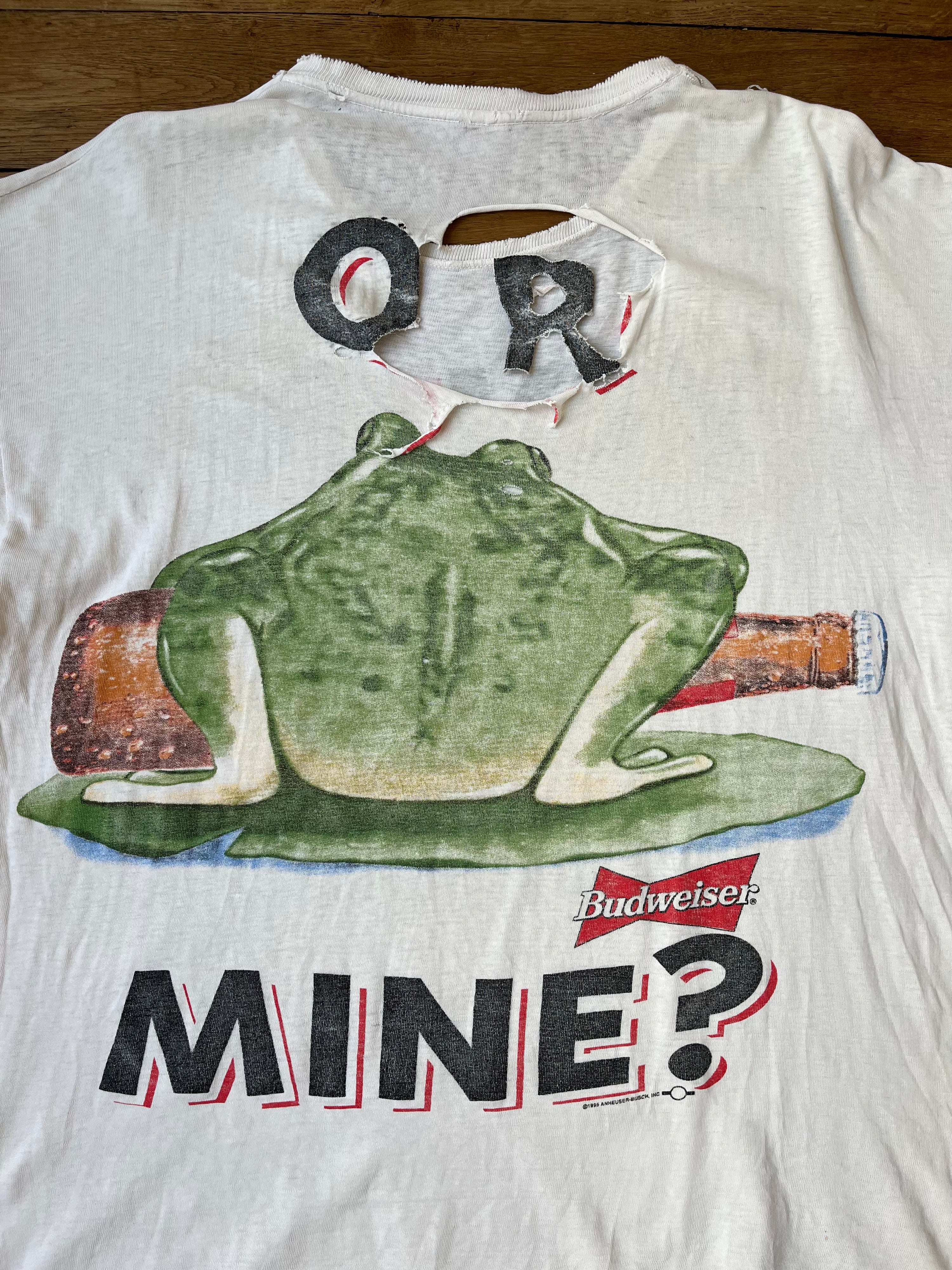 Distressed Bud your pad or mine t-shirt - 1994
