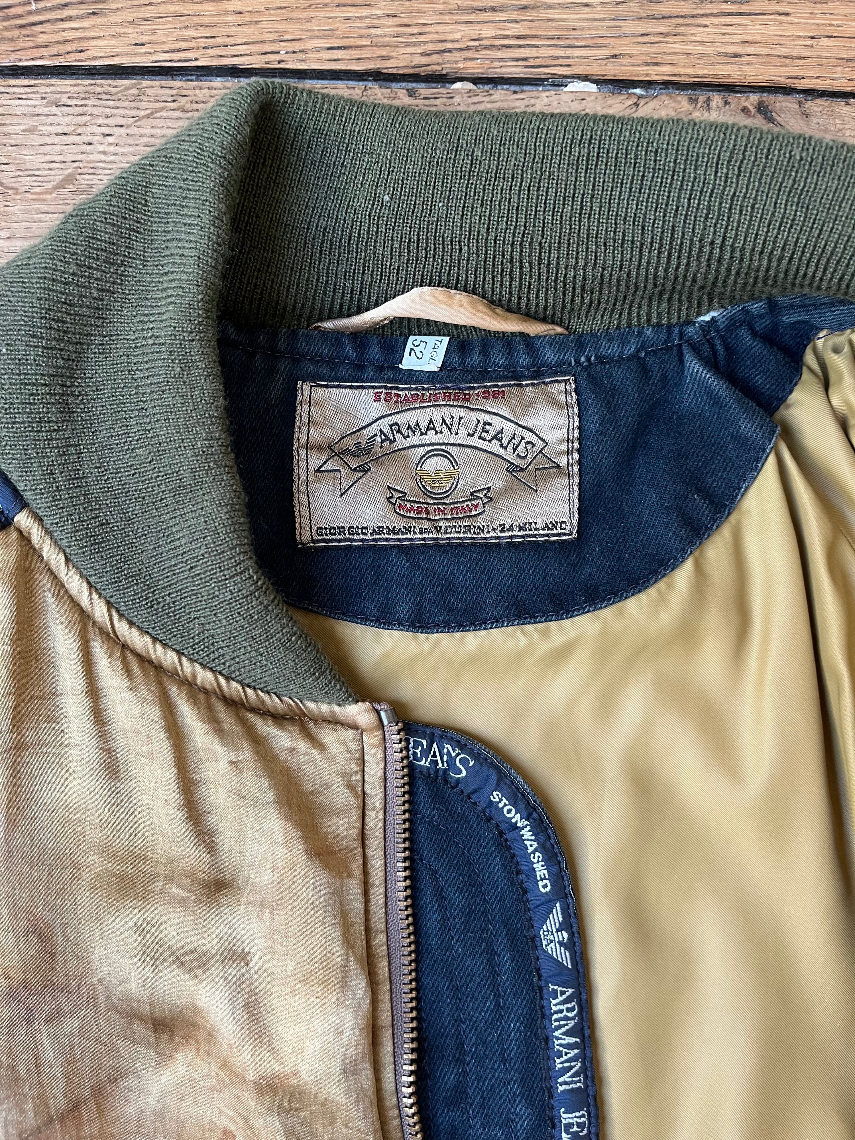 Stonewashed gold nylon bomber - FW88