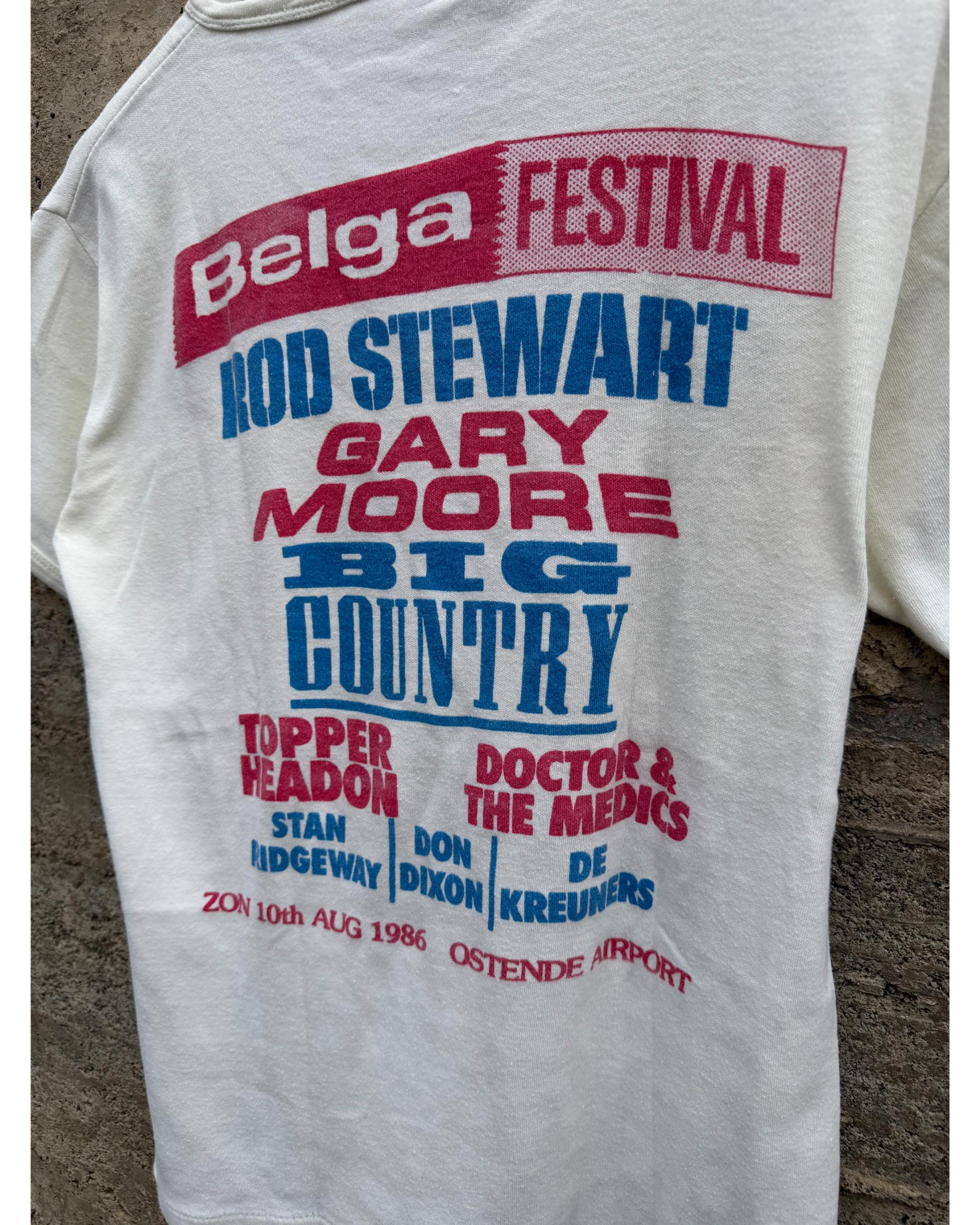 Rod Stewart at Belga Festival t-shirt - 1986