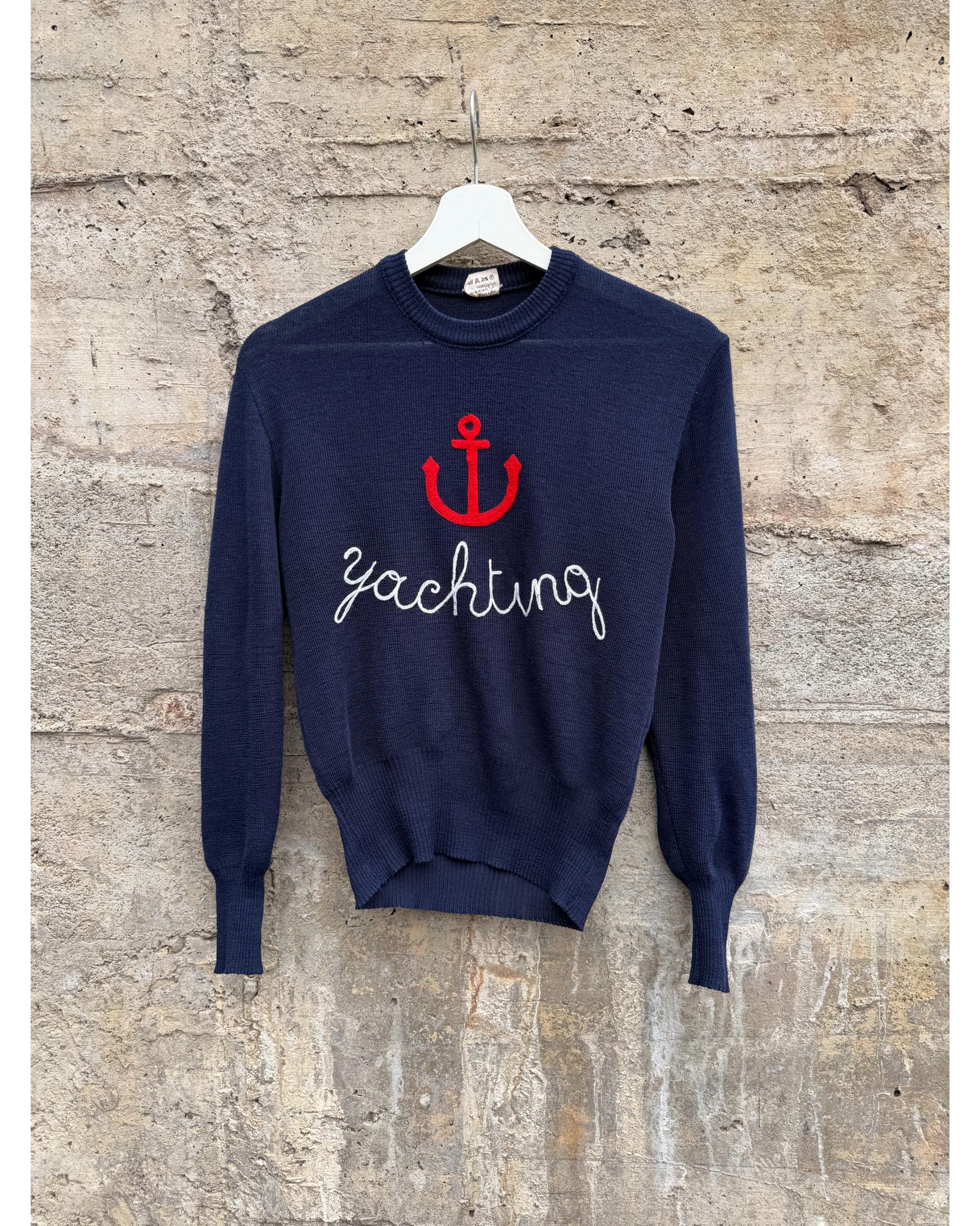 Yachting knitted sweater - 1980's