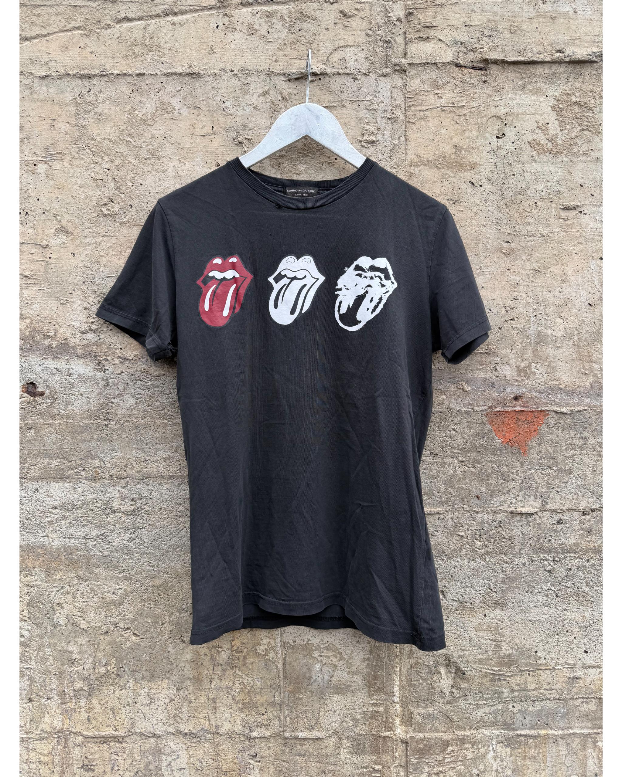 Trashed CDGH+ x Rolling Stones tongue logo t-shirt - SS06