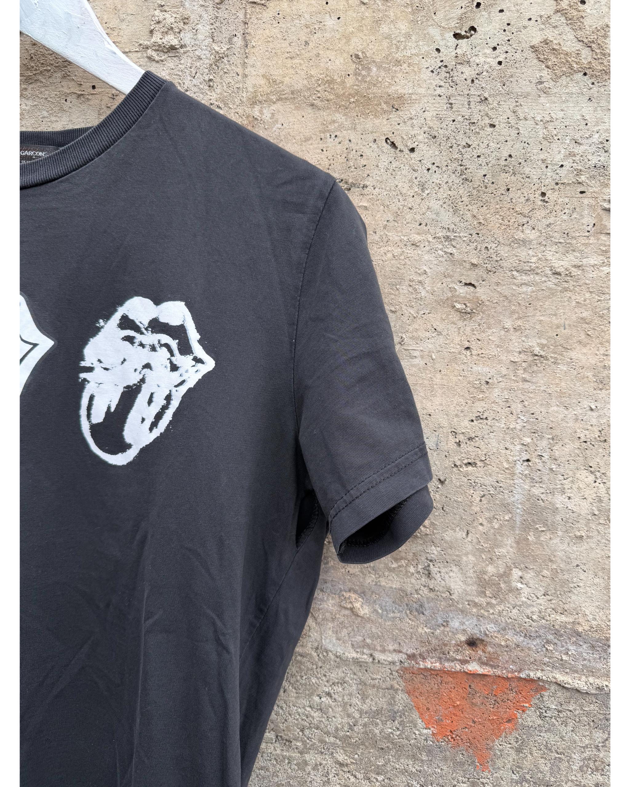 Trashed CDGH+ x Rolling Stones tongue logo t-shirt - SS06