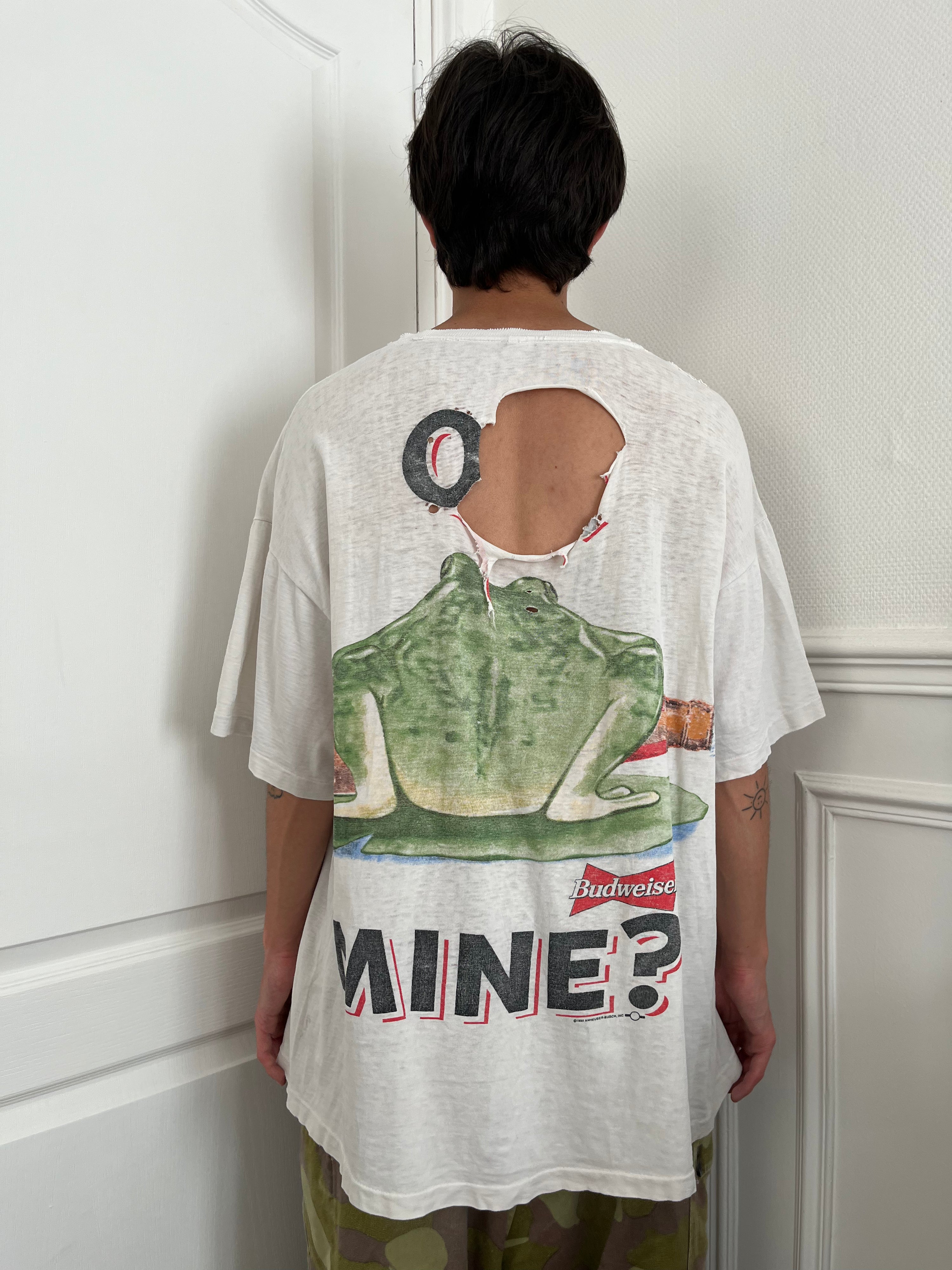 Distressed Bud your pad or mine t-shirt - 1994