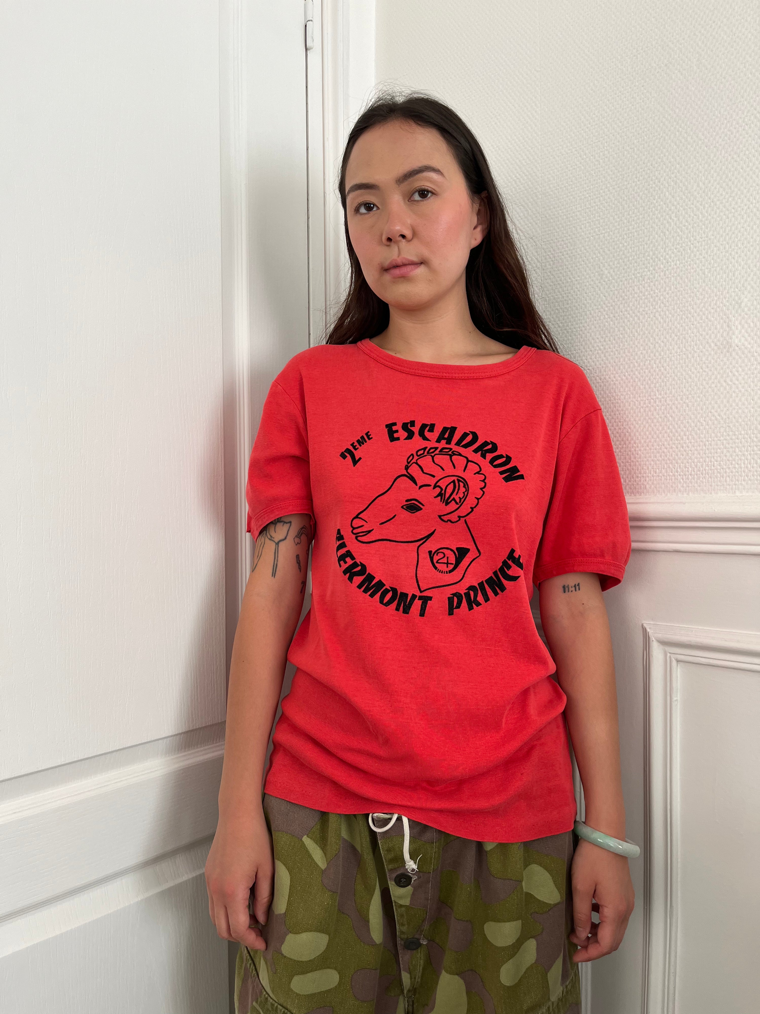 2ème Escadron Clermont Prince french military t-shirt - 1980's