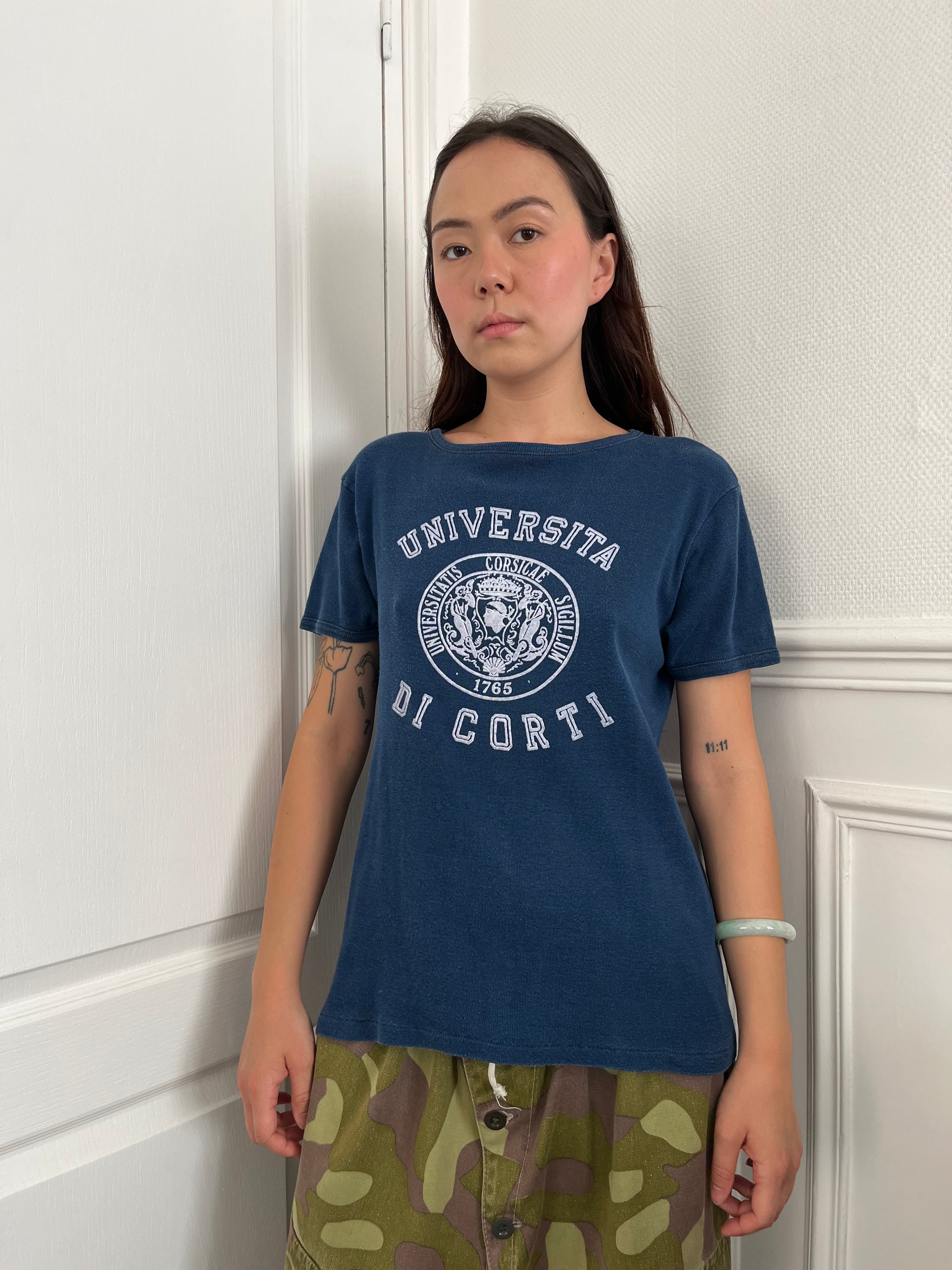 Universita di corti french university t-shirt - 1980's