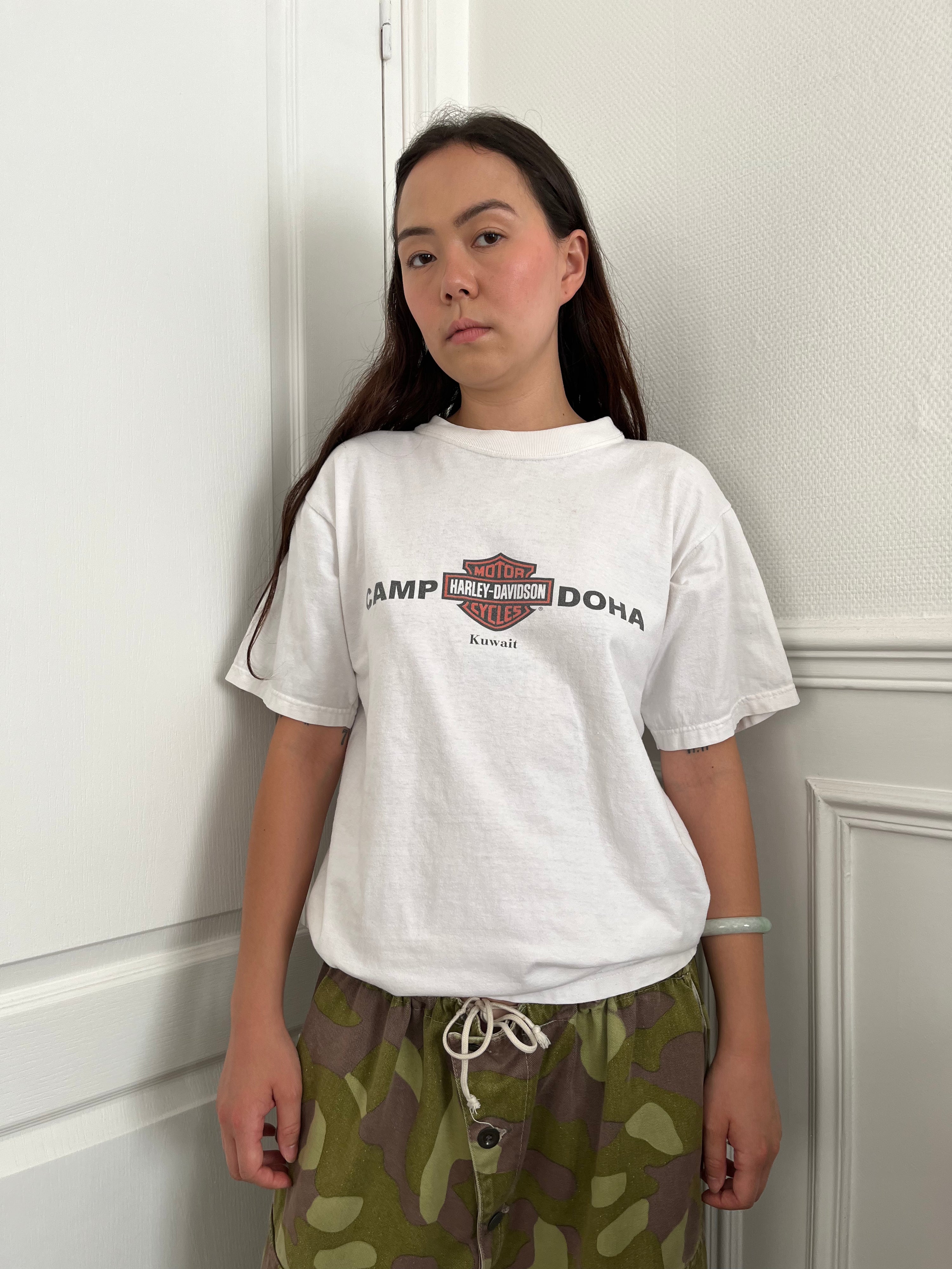 Harley Davidson military sales Camp Doha Kuwait t-shirt - early 2000's
