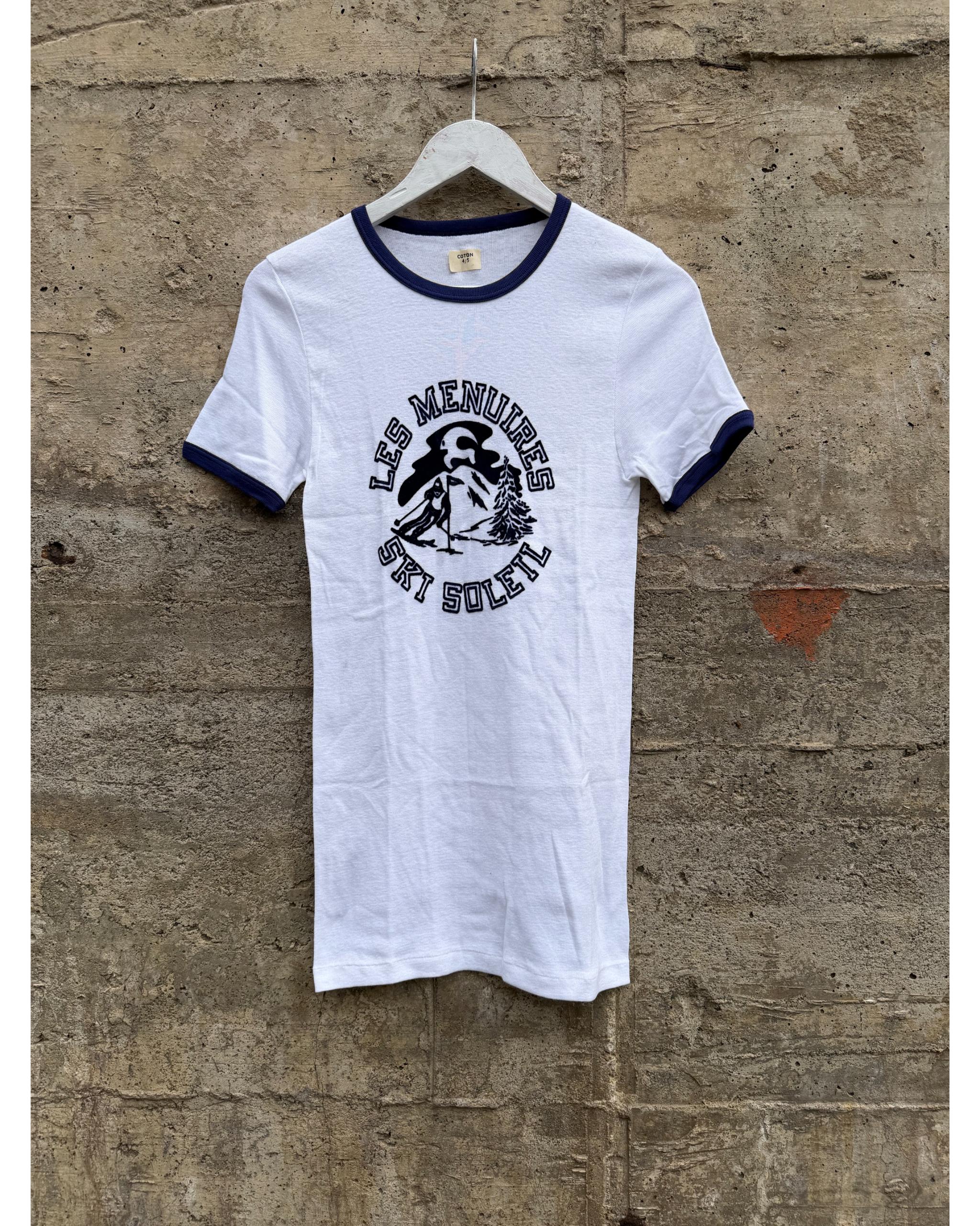 Deadstock Les menuires ski soleil souvenir t-shirt - 1980's