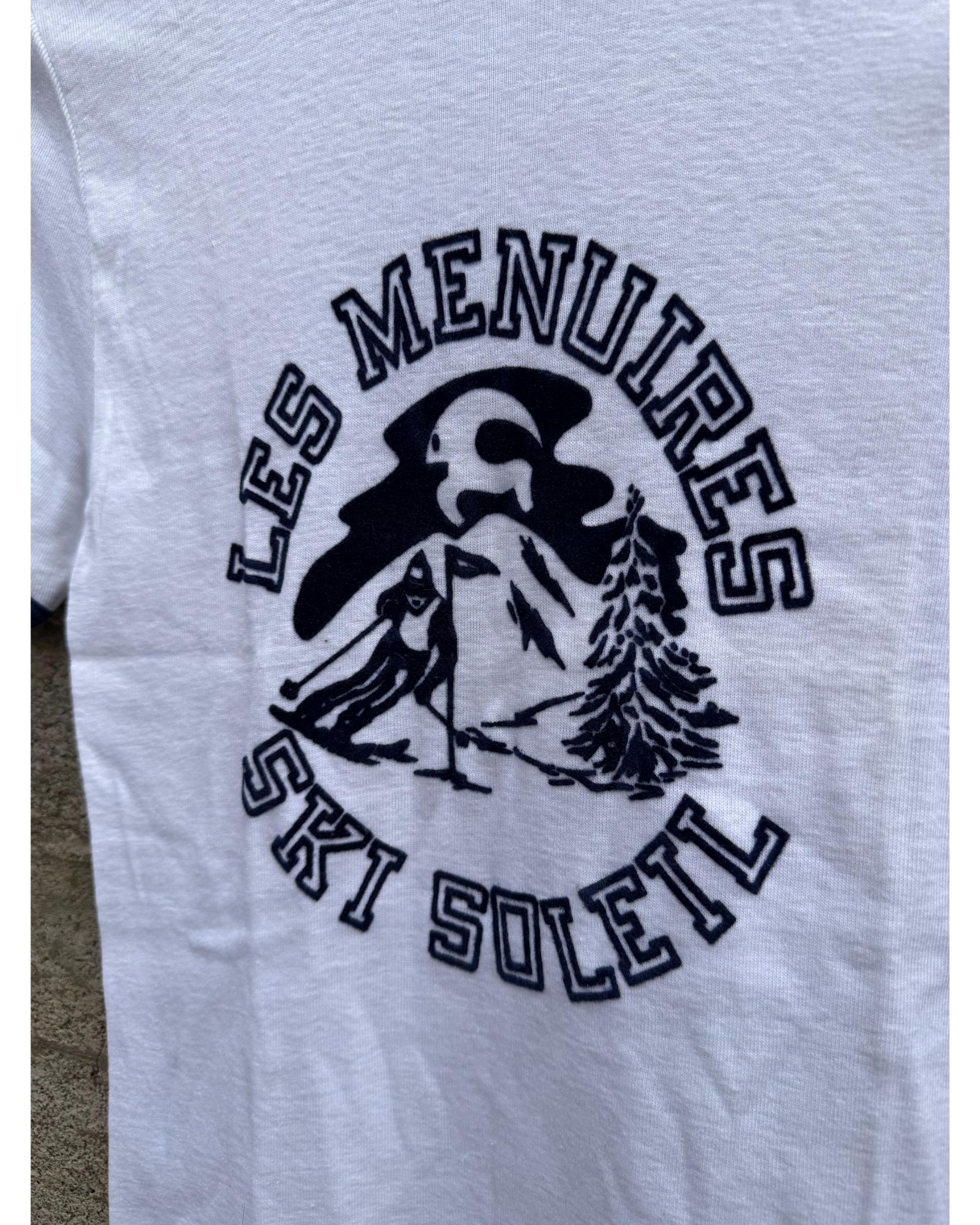 Deadstock Les menuires ski soleil souvenir t-shirt - 1980's