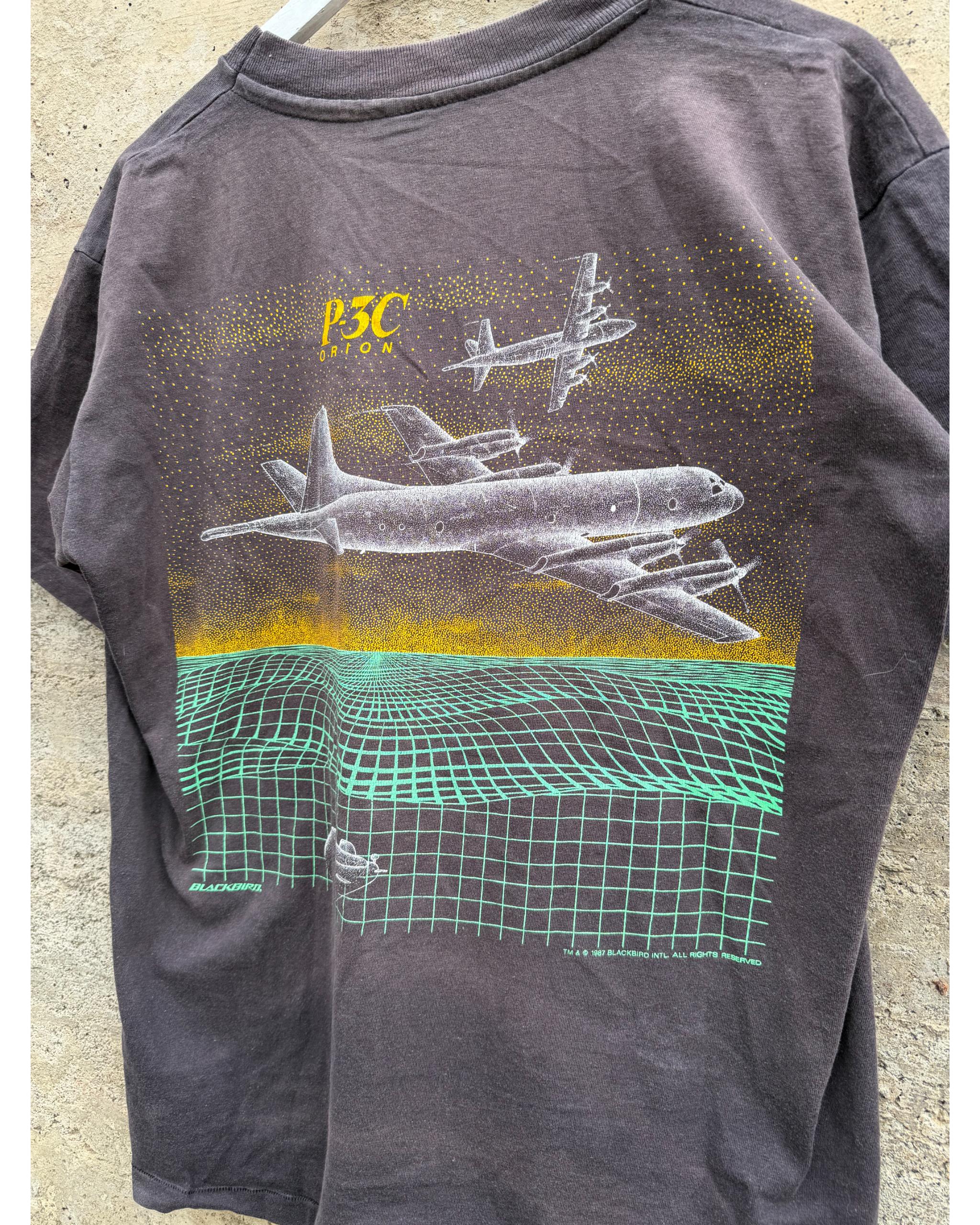 Sunfaded Blackbird P3C Orion military t-shirt - 1988