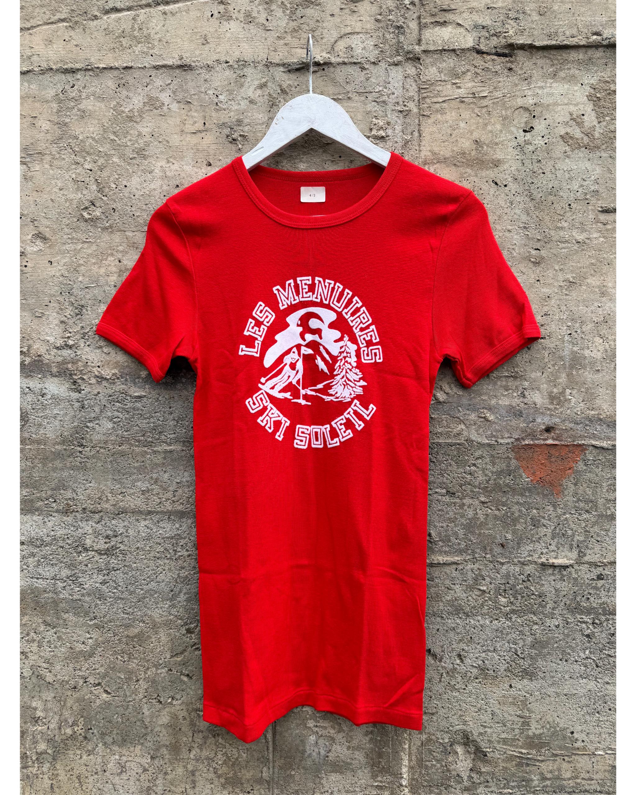 Deadstock Les menuires ski soleil souvenir t-shirt - 1980's