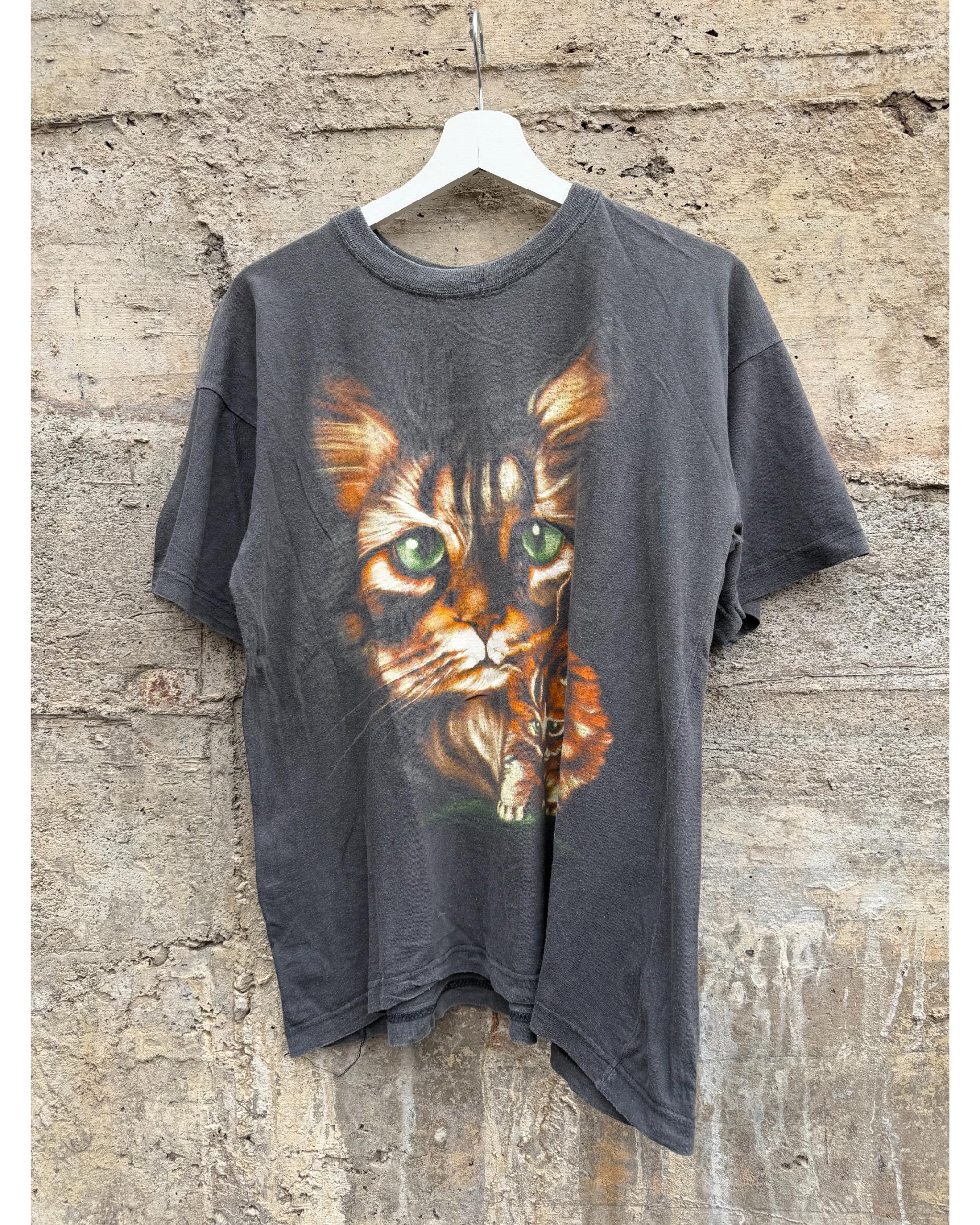 Cat portrait t-shirt - 1990's