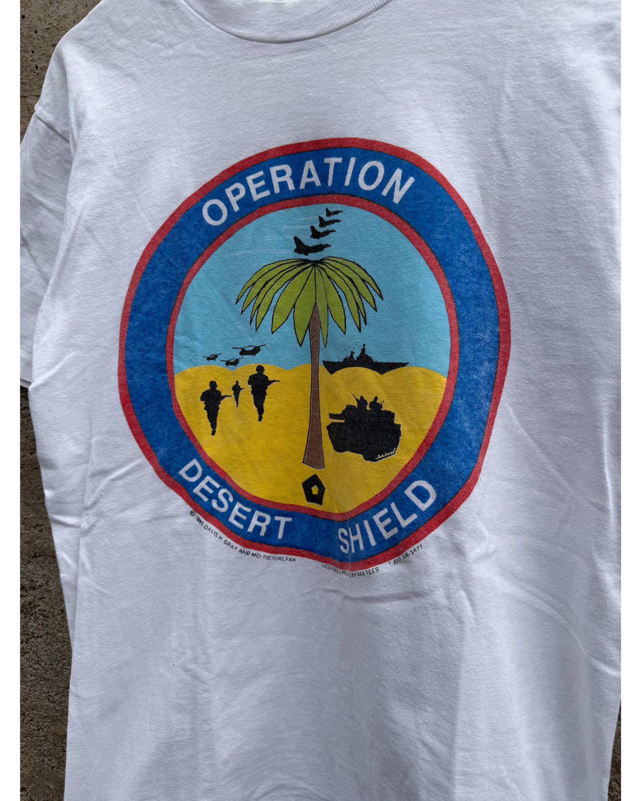 Operation desert shield military t-shirt - 1990