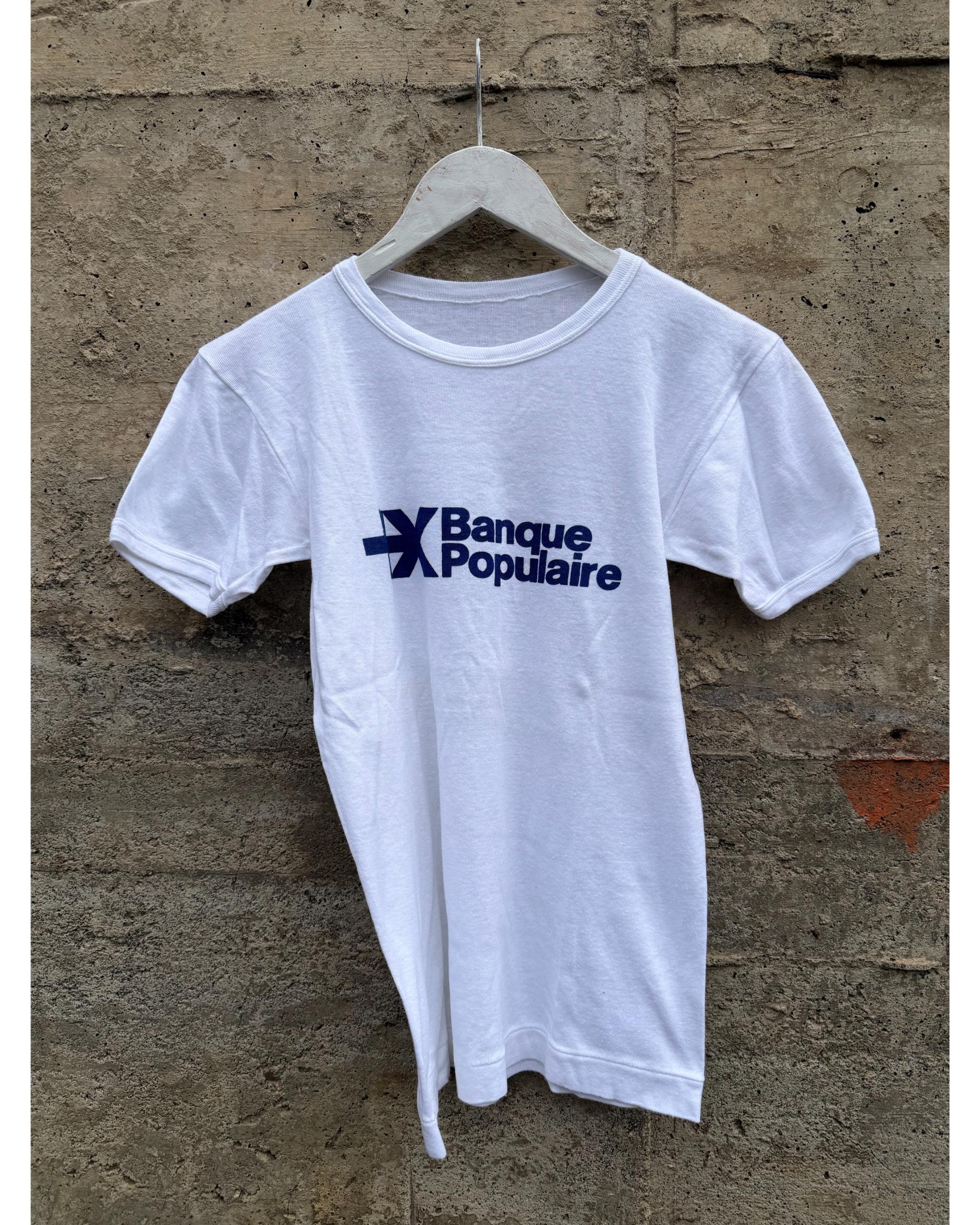 Deadstock Banque popuplaire bank t-shirt - 1980's