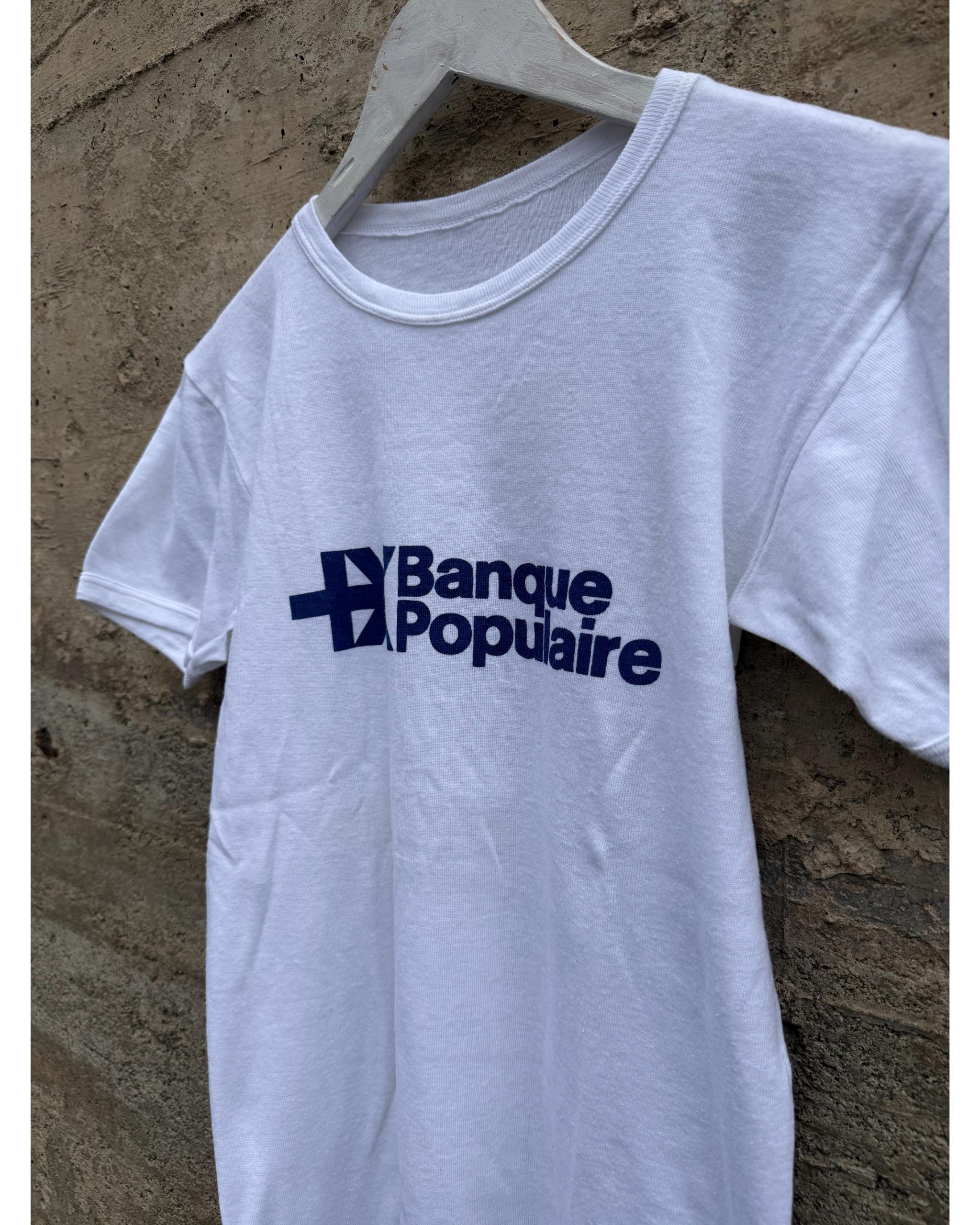 Deadstock Banque popuplaire bank t-shirt - 1980's